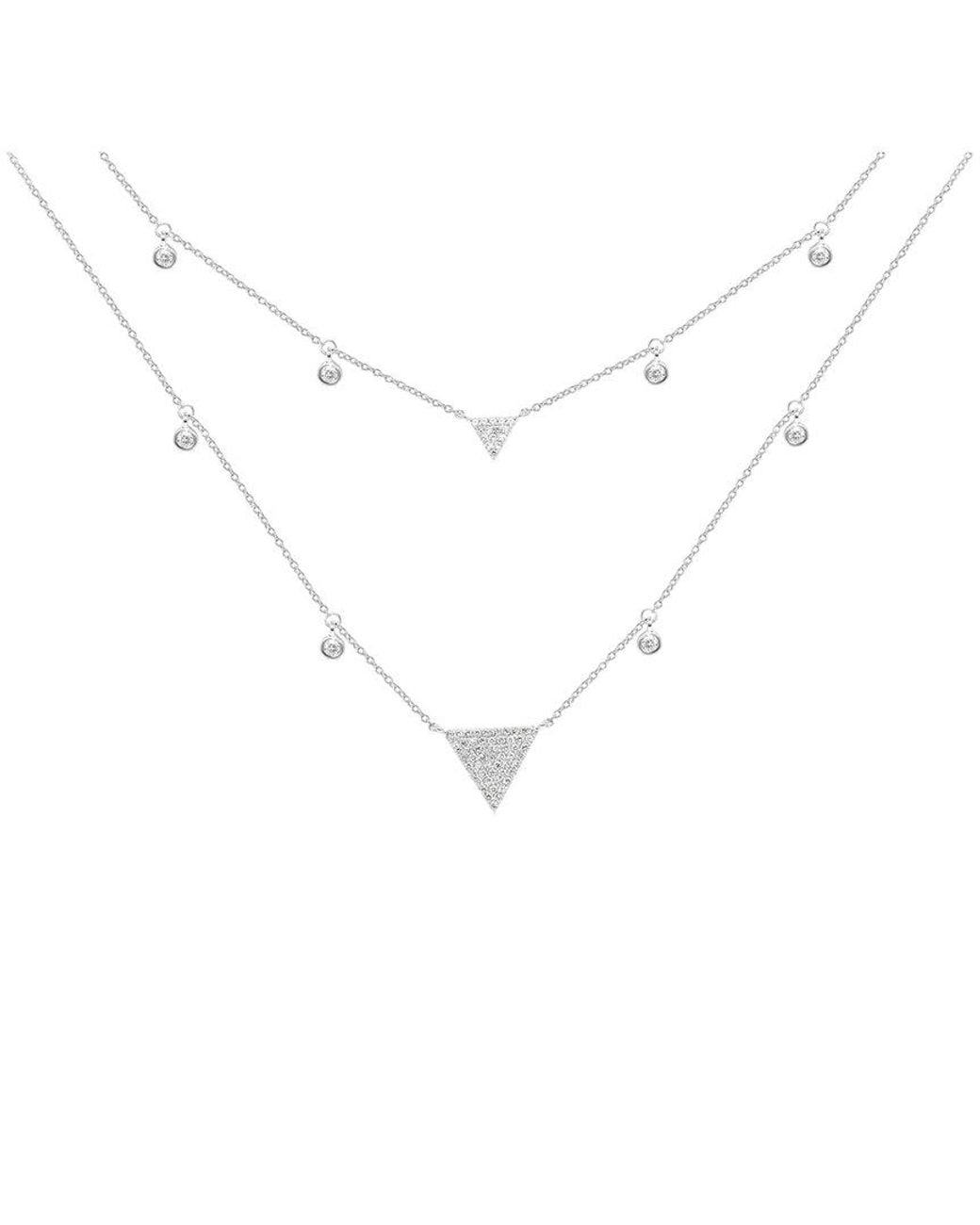 Diana M Multicolor 14k 0.39 Ct. Tw. Diamond Necklace