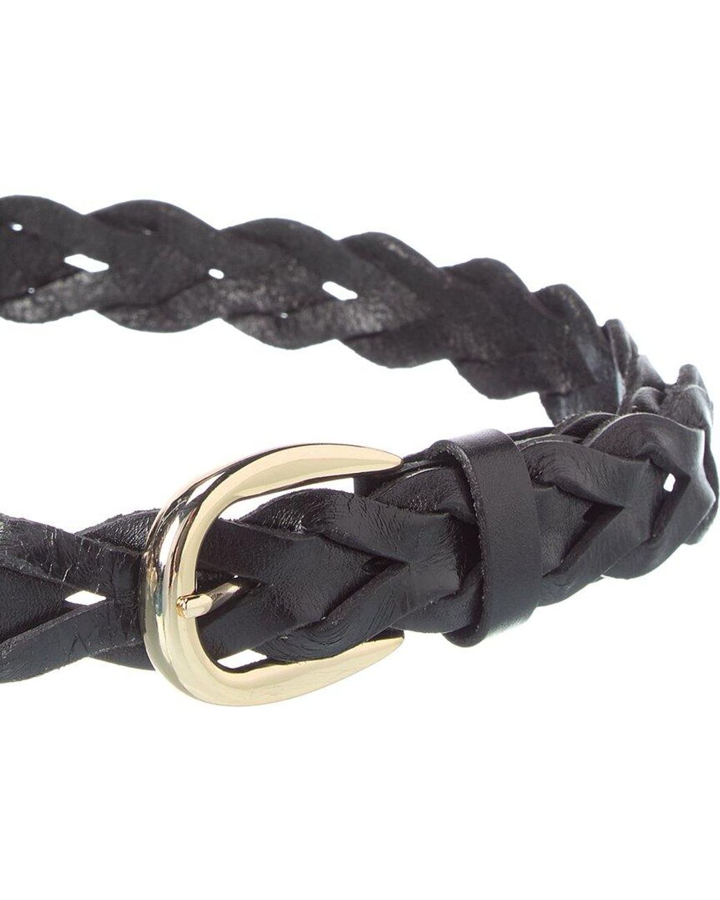 Madewell Blue Leather Braided Belt
