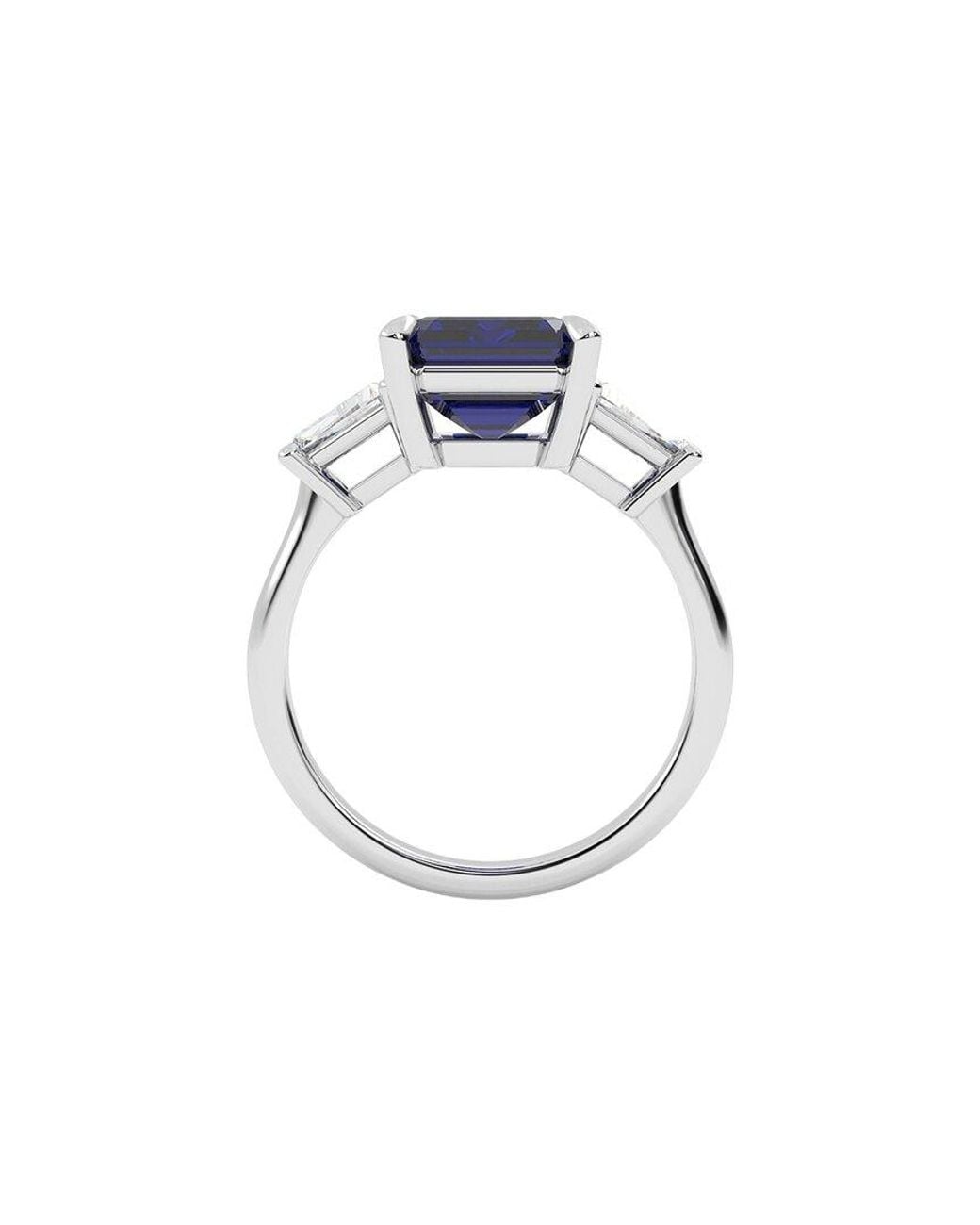 VOWE Blue 14K 6.00 Ct. Tw. Lab-Grown Diamond & Lab-Grown Sapphire Ring