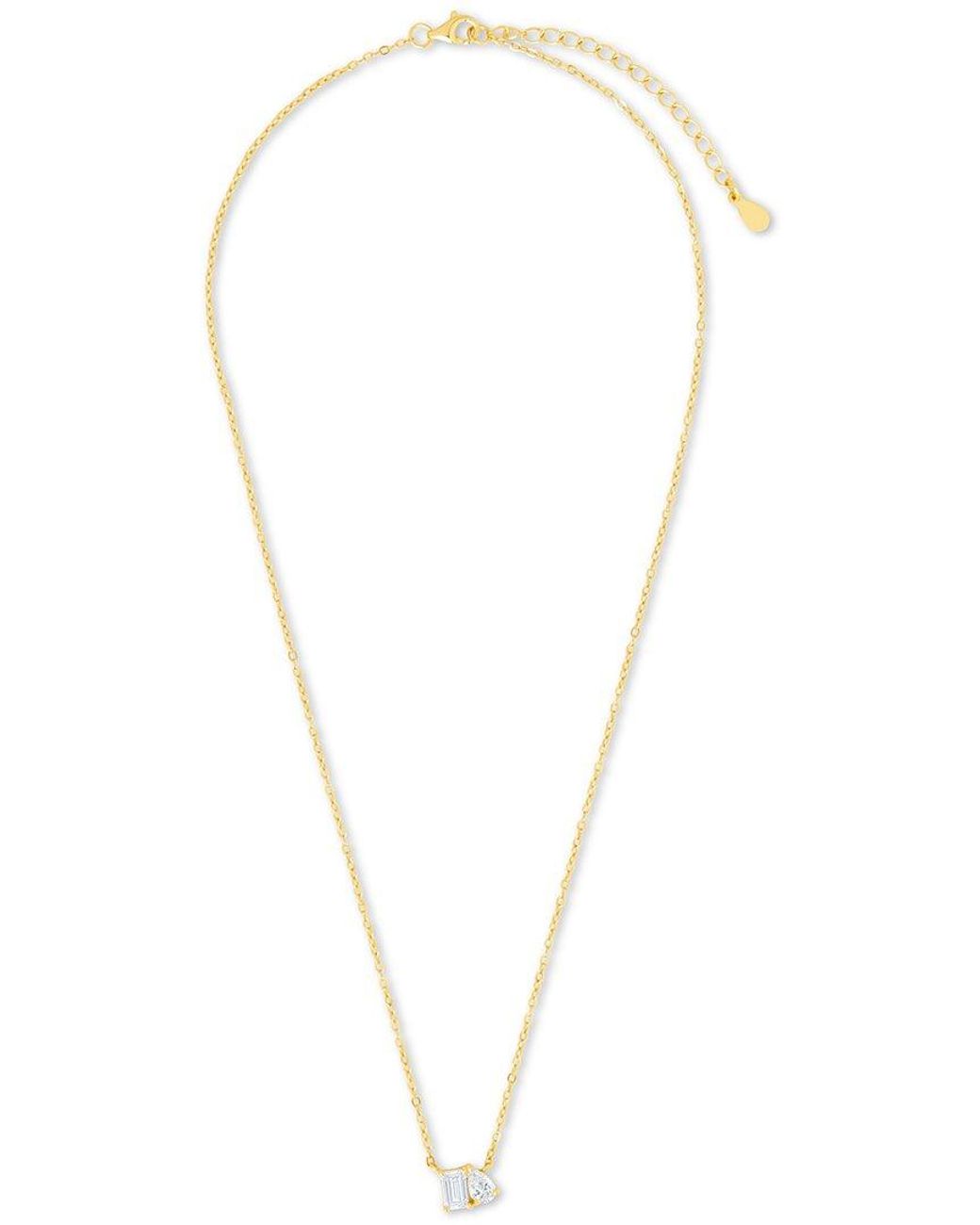 Sterling Forever Multicolor 14K Over Cz Guinevere Necklace
