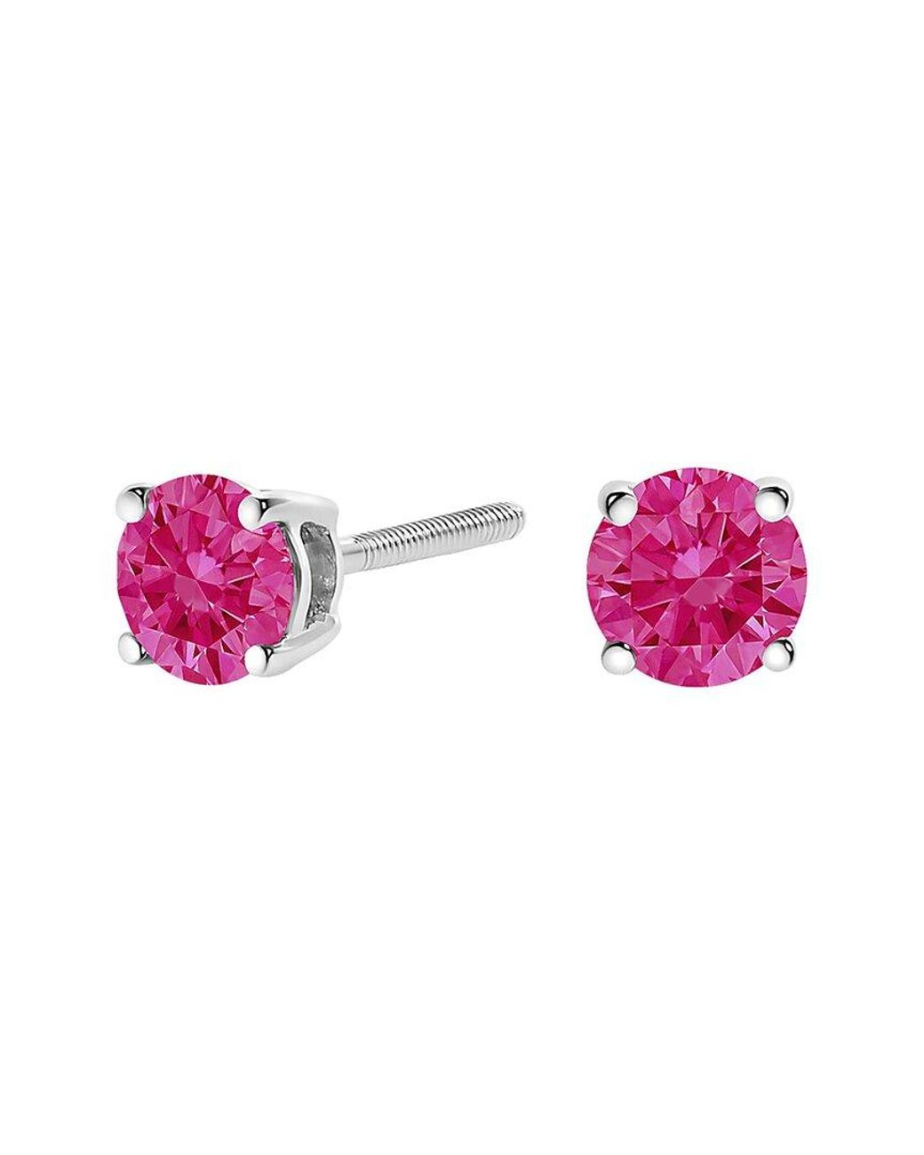 Haus of Brilliance Pink 14K 1.00 Ct. Tw. Lab-Grown Diamond Stud Earrings