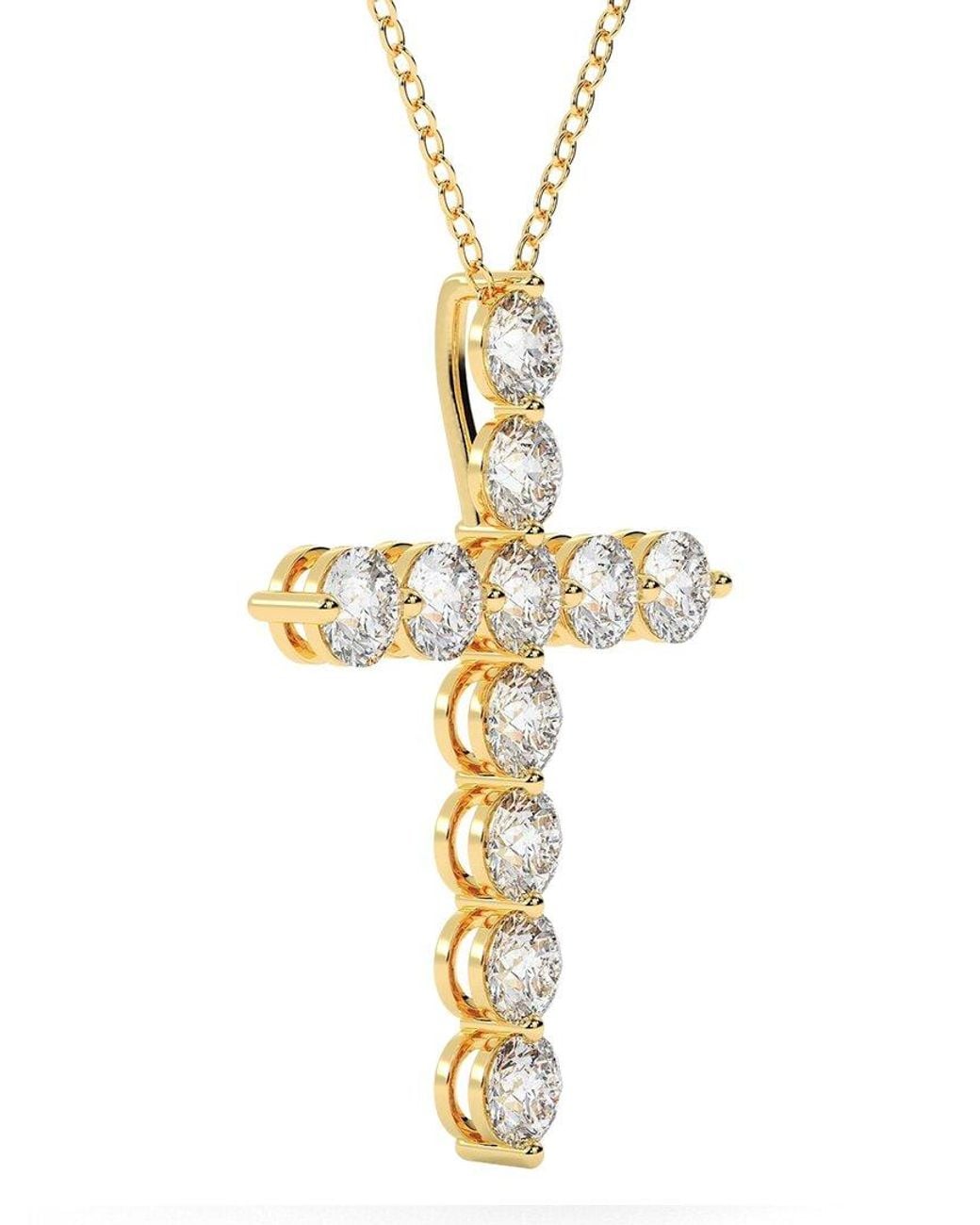 Diamond Select Cuts Metallic 14K 1.50 Ct. Tw. Diamond Pendant Necklace