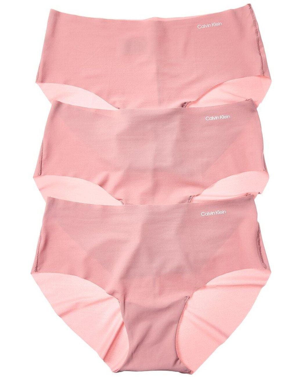Calvin Klein Pink 3Pk Invisibles Microfiber Stretch Hipster