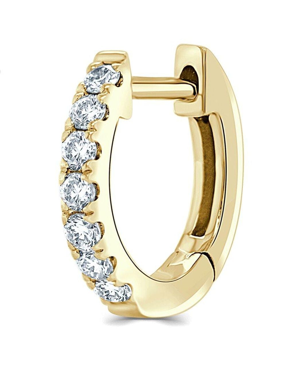 Sabrina Designs Metallic 14K 0.11 Ct. Tw. Diamond Single Huggie Earring