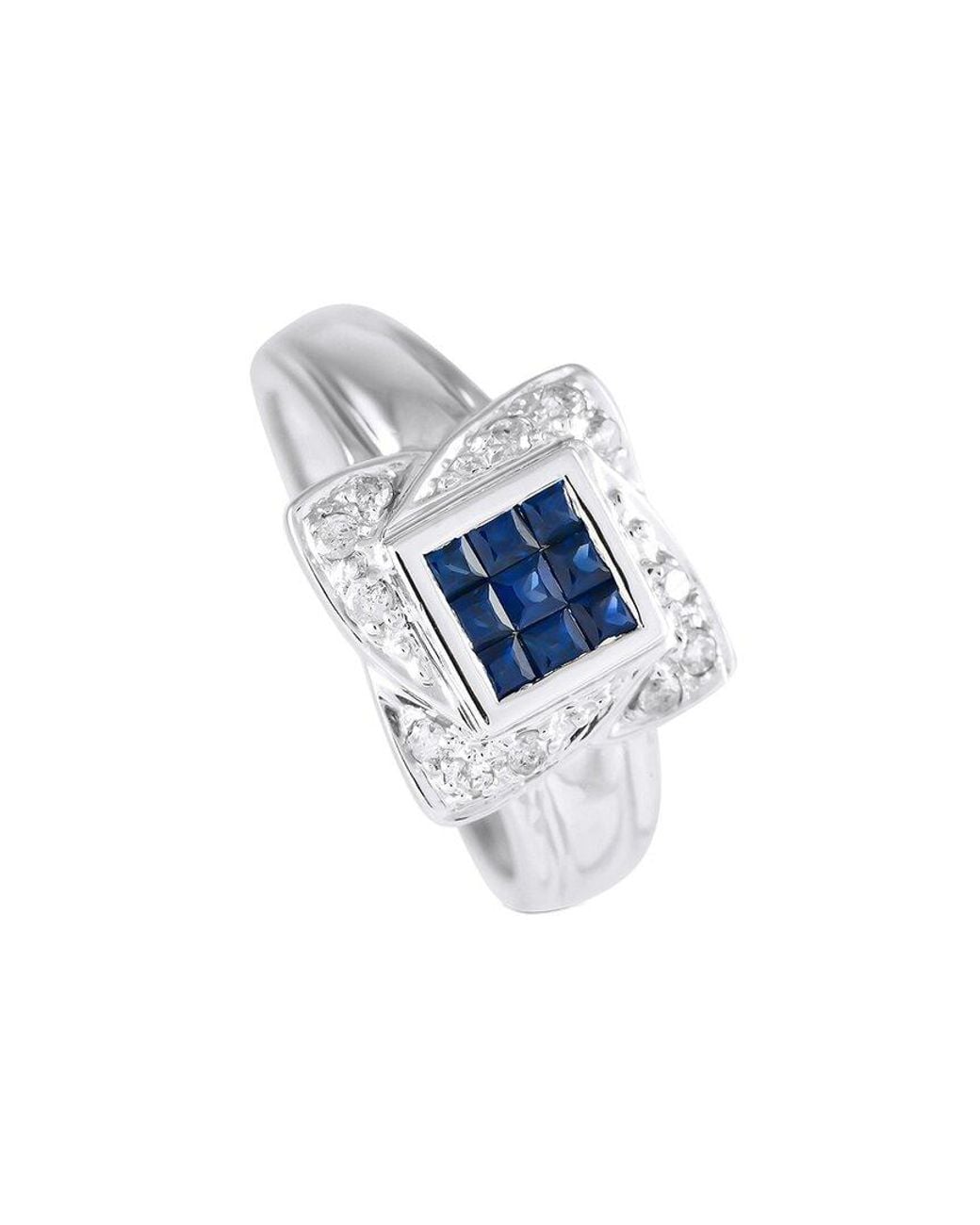 Gemstones Blue 14K 0.55 Ct. Tw. Diamond & Sapphire Ring