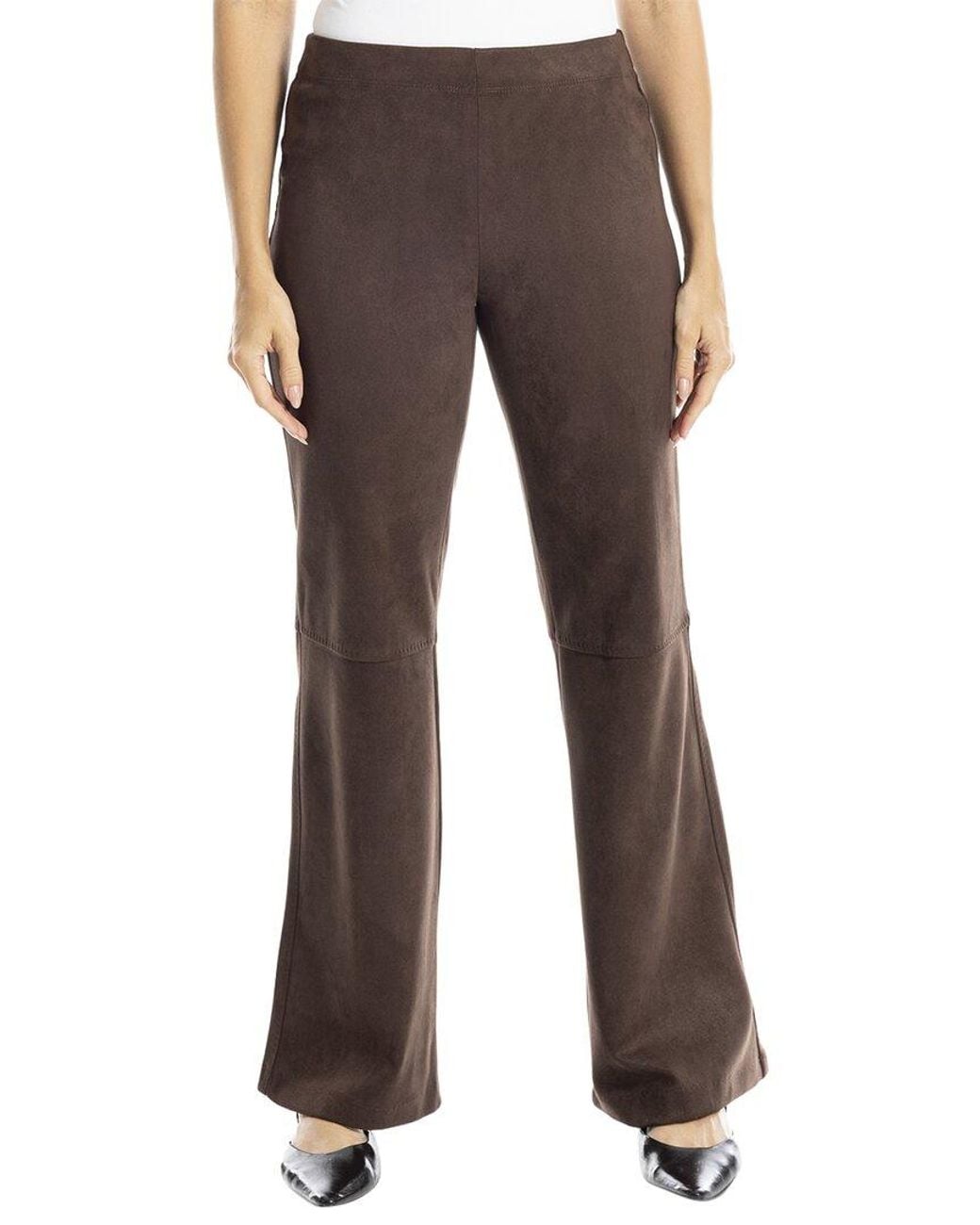 Max Studio Gray Suede Bootcut Pant