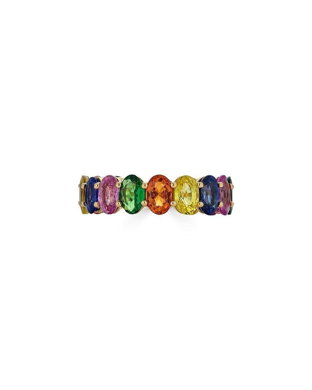 Diana M White Fine Jewelry 18K 10.48 Ct. Tw. Gemstone Eternity Ring