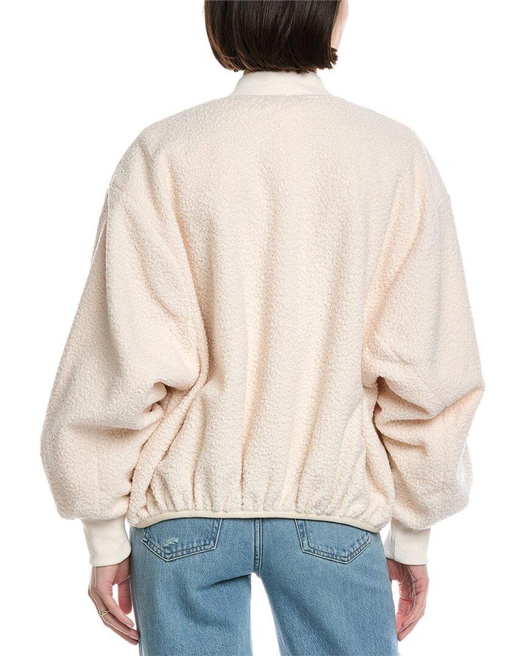 Fate Natural Teddy Fleece Bomber Jacket
