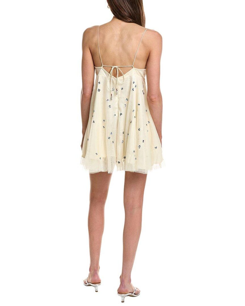 Free People Natural Noel Shine Mini Dress
