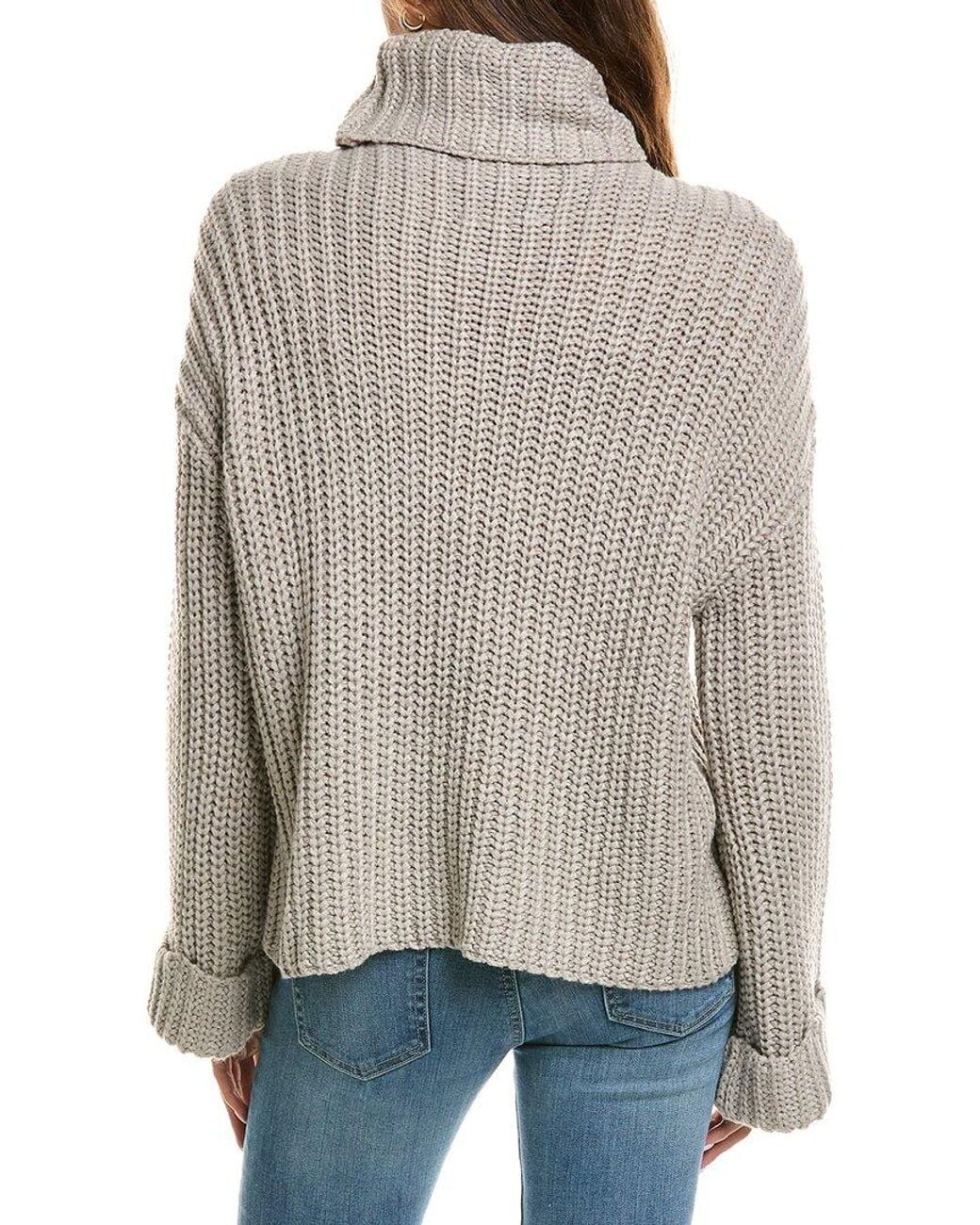 525 America Gray Vida Turtleneck Shaker Pullover