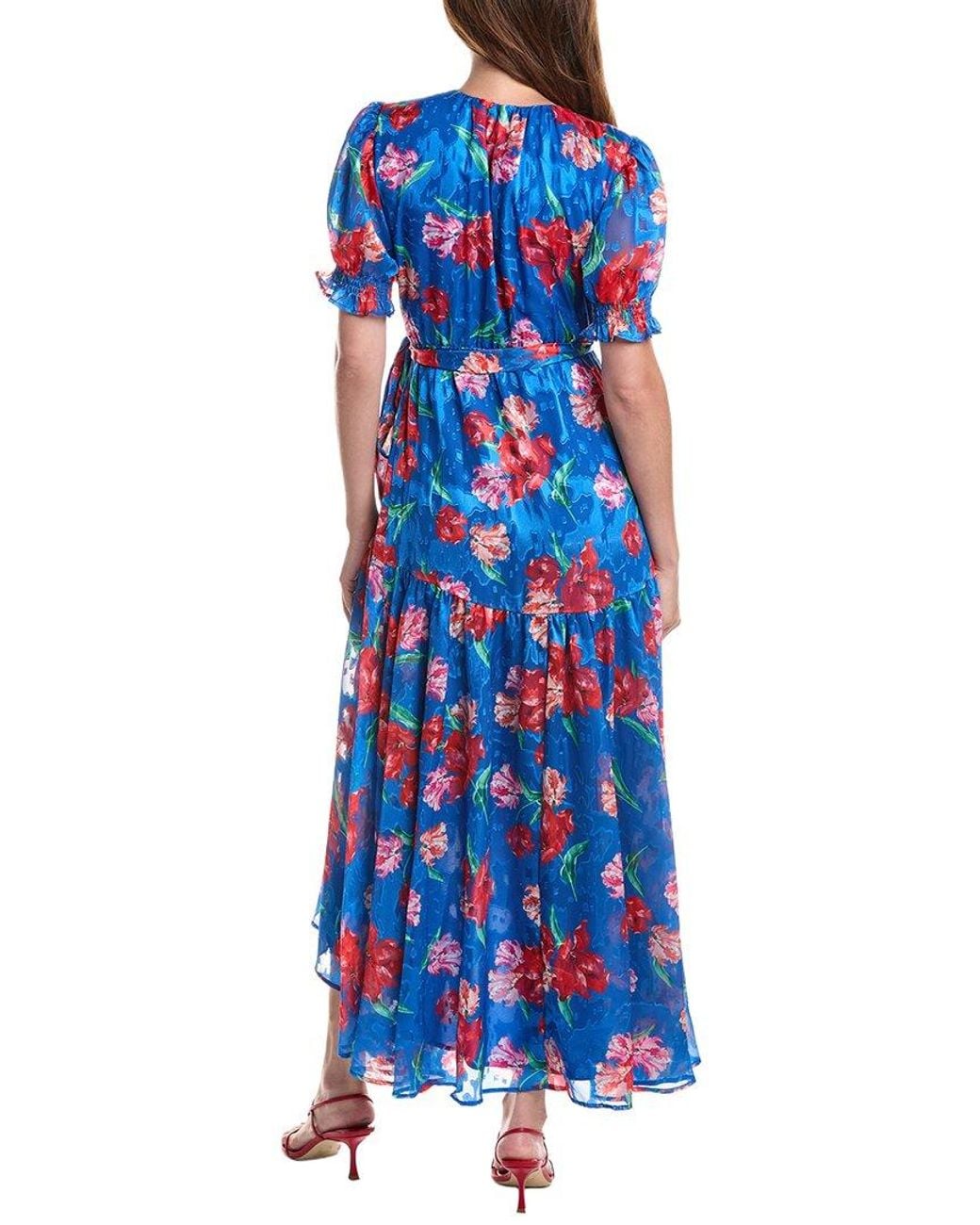 Hutch Blue Pearl Wrap Maxi Dress