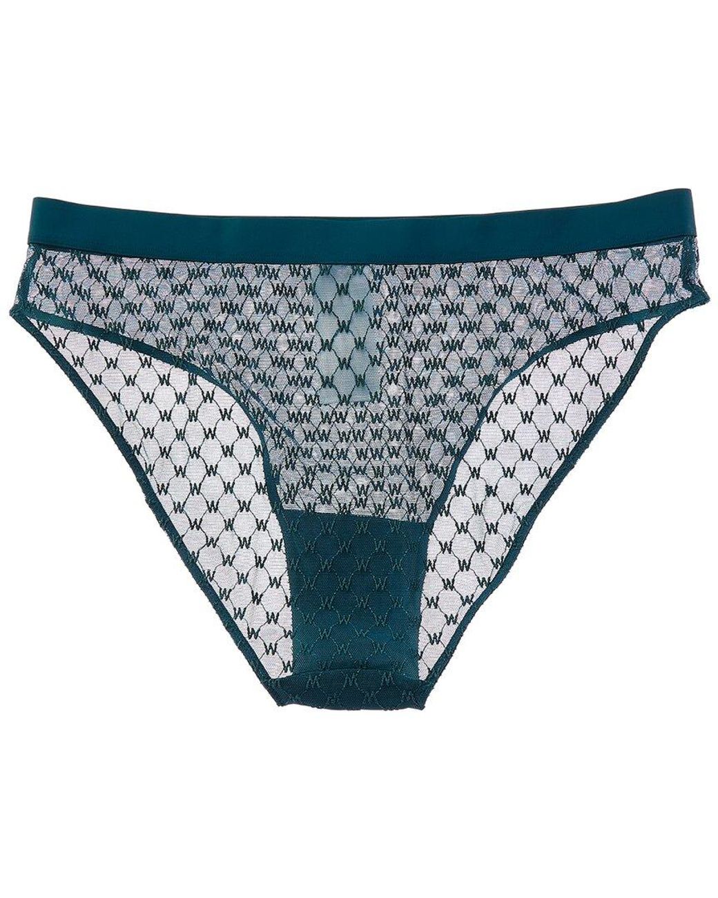 Wolford Blue Sheer Logo Brief