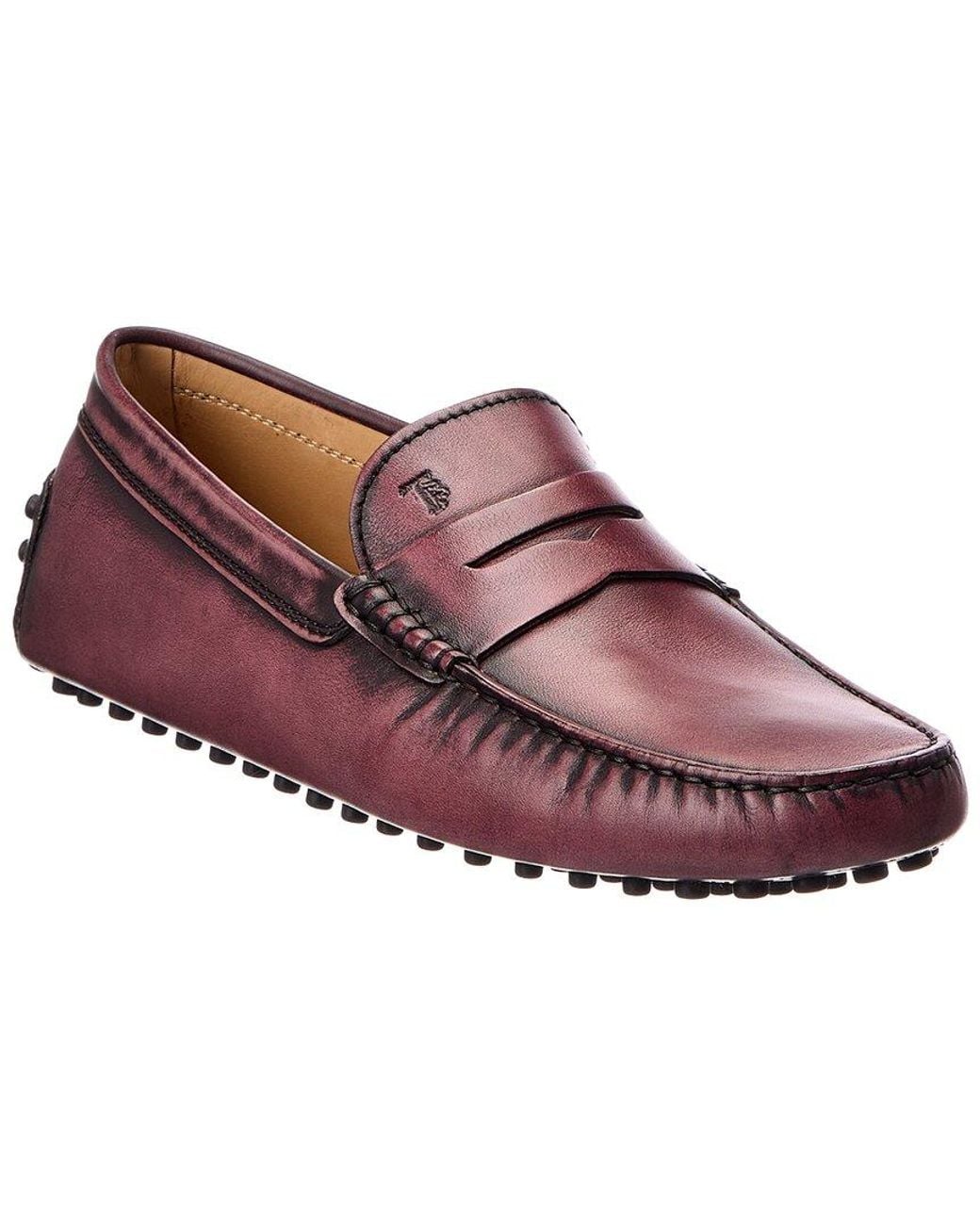 Tod's Red Leather Driver for men