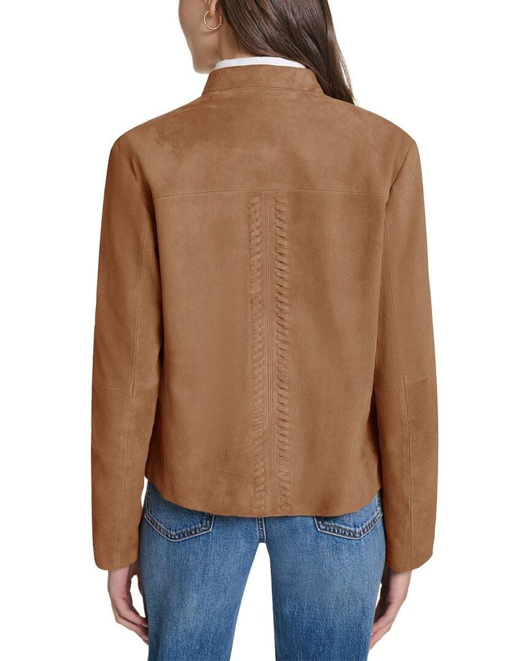 Cole Haan Blue Goat Suede Jacket