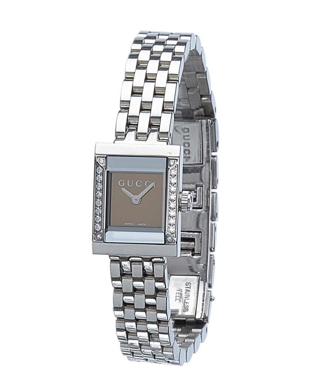 Gucci 128.5 Square Stainless Steel Watch in Metallic | Lyst UK