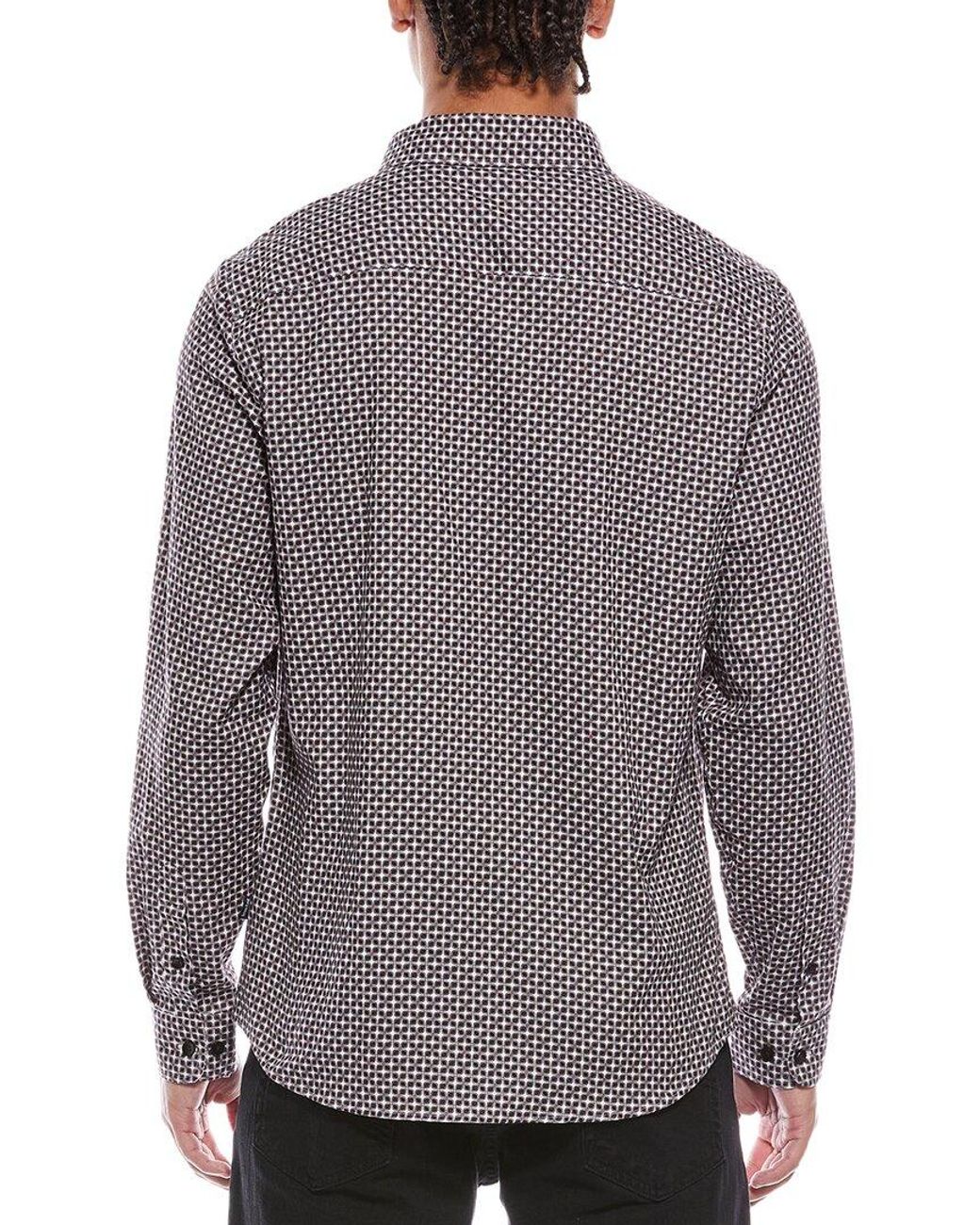 Stone Rose Gray Stretch Print Shirt for men