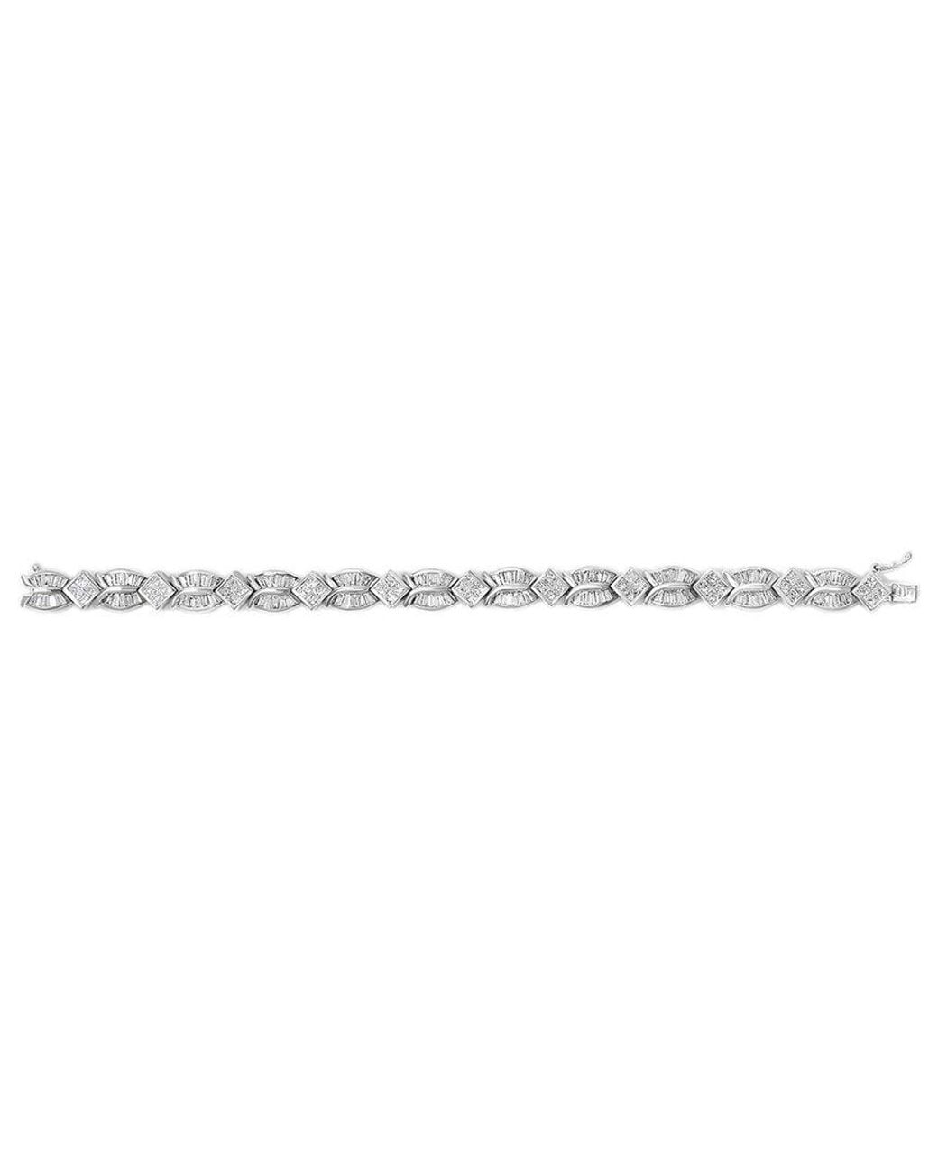 Haus of Brilliance White 14K 8.67 Ct. Tw. Diamond Link Bracelet