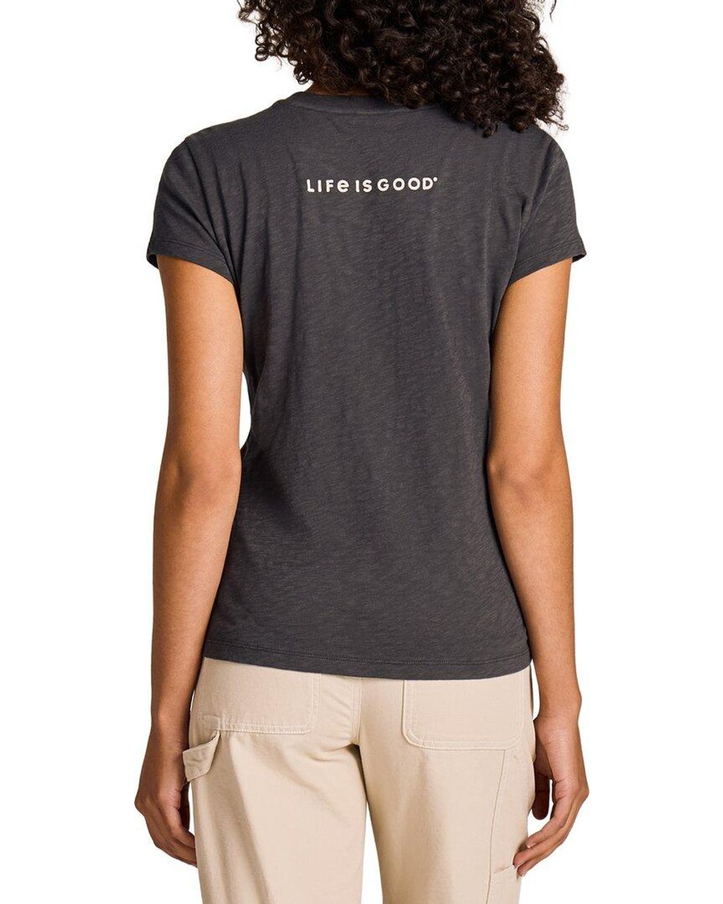 Life Is Good. Gray Slub T-Shirt