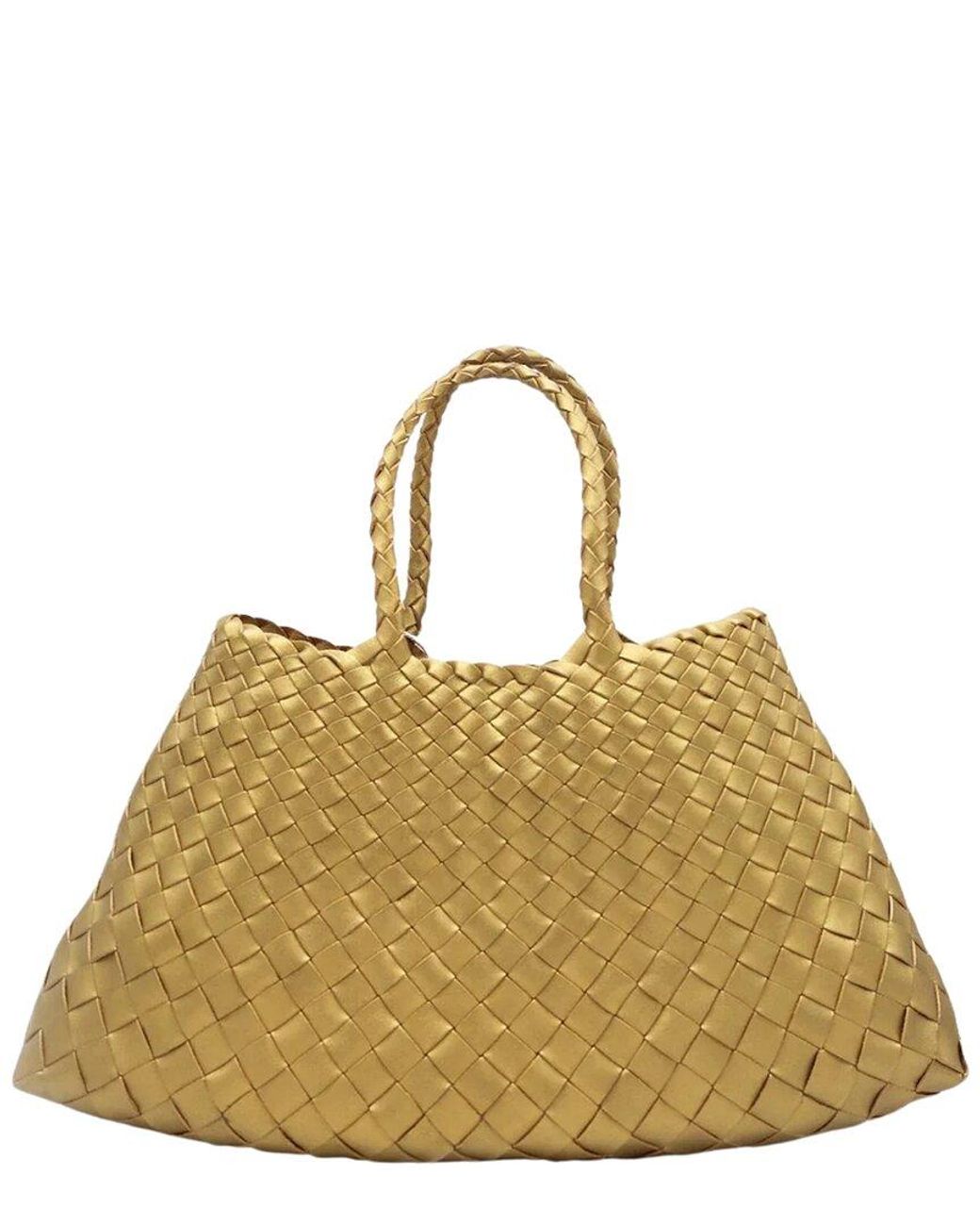 Dragon Diffusion Metallic Santa Croce Small Leather Tote