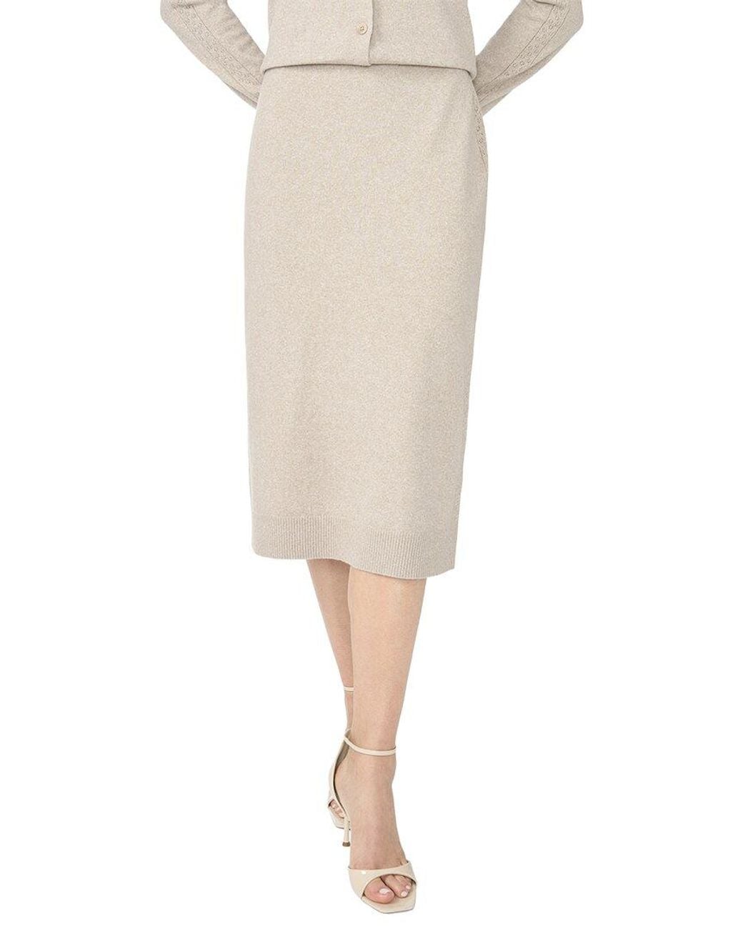 Cece White Midi Skirt