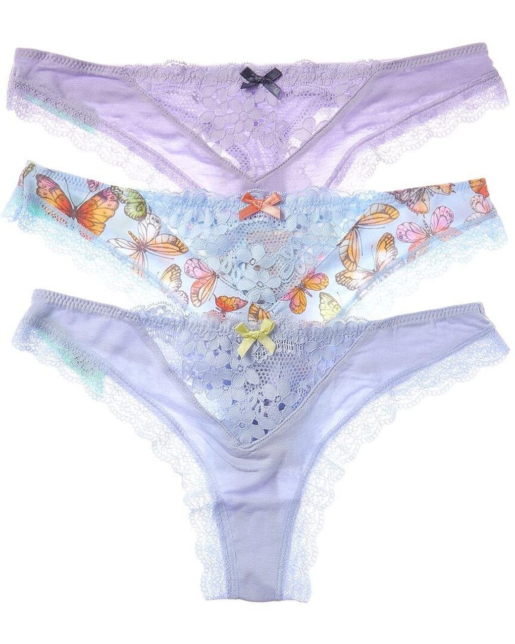 Honeydew Intimates Blue Set Of 3 Willow Thong