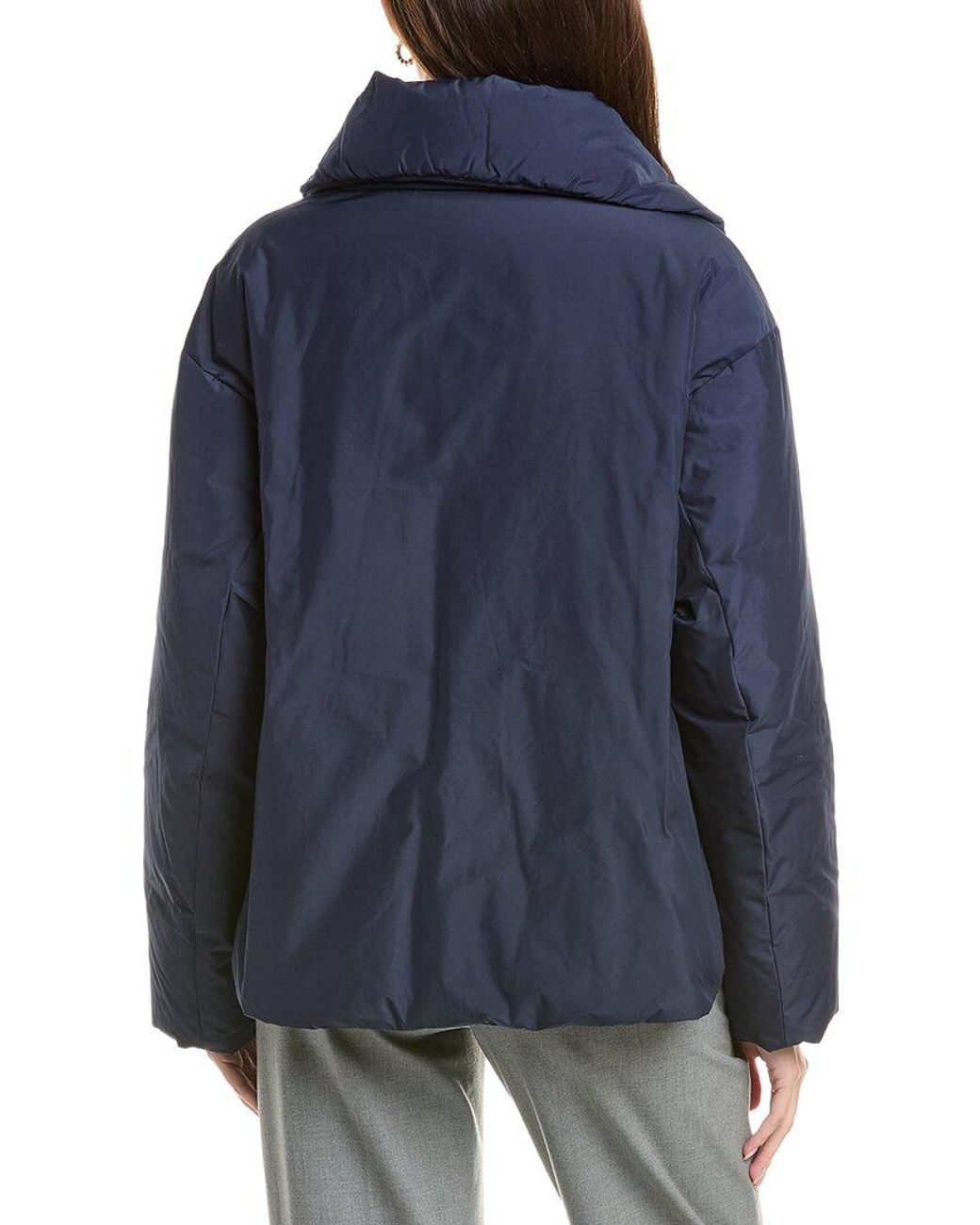 Lafayette 148 New York Blue Shawl Collar Down Coat