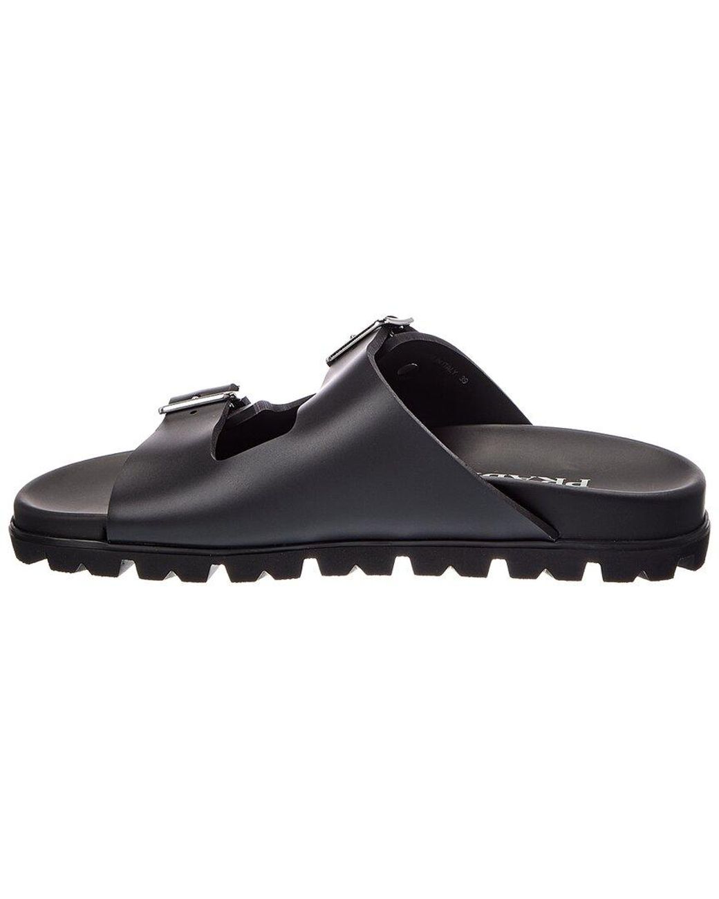 Prada Black Leather Sandal