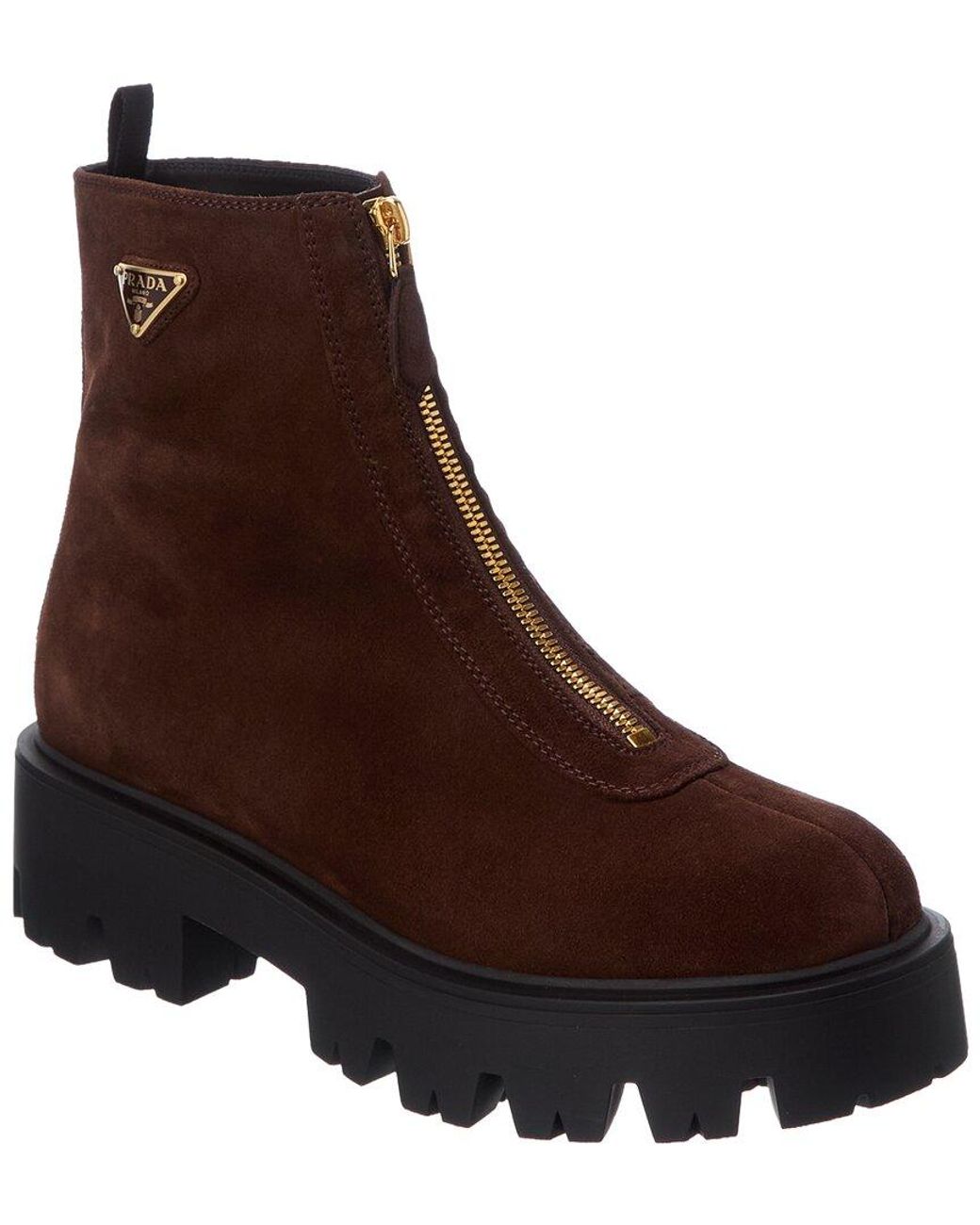 Prada Brown Suede Boot