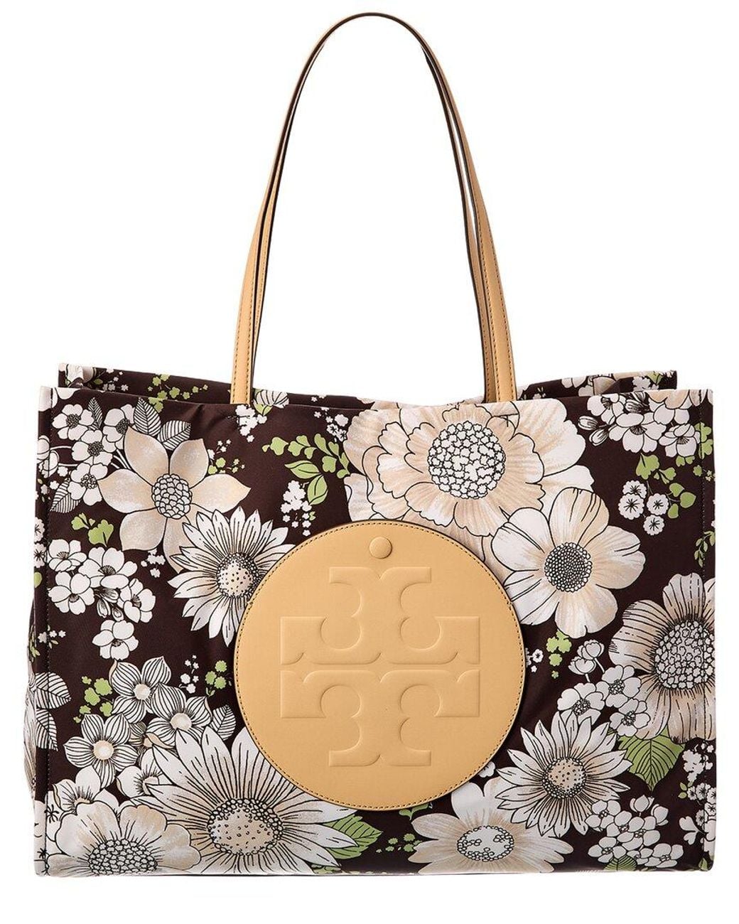 Tory Burch Black Ella Printed Tote