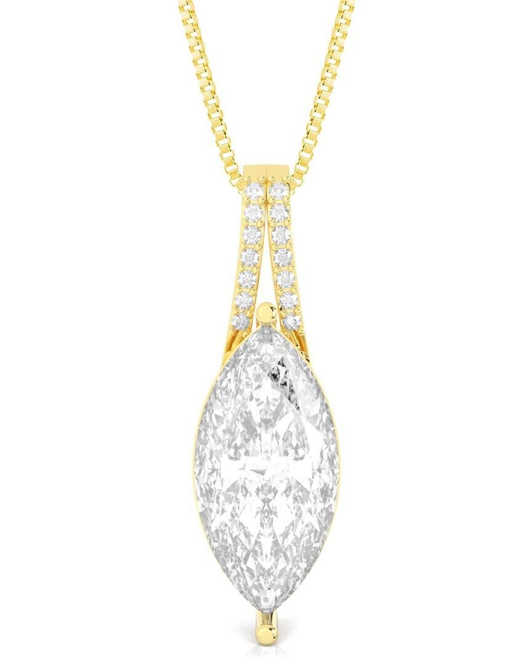 Amairah Metallic 14K 5.00 Ct. Tw. Lab-Grown Diamond Pendant Necklace