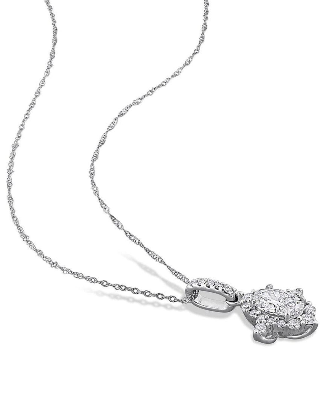 Lab Grown Diamonds White Created Forever 14K 0.71 Ct. Tw. Lab-Grown Diamond Statement Necklace