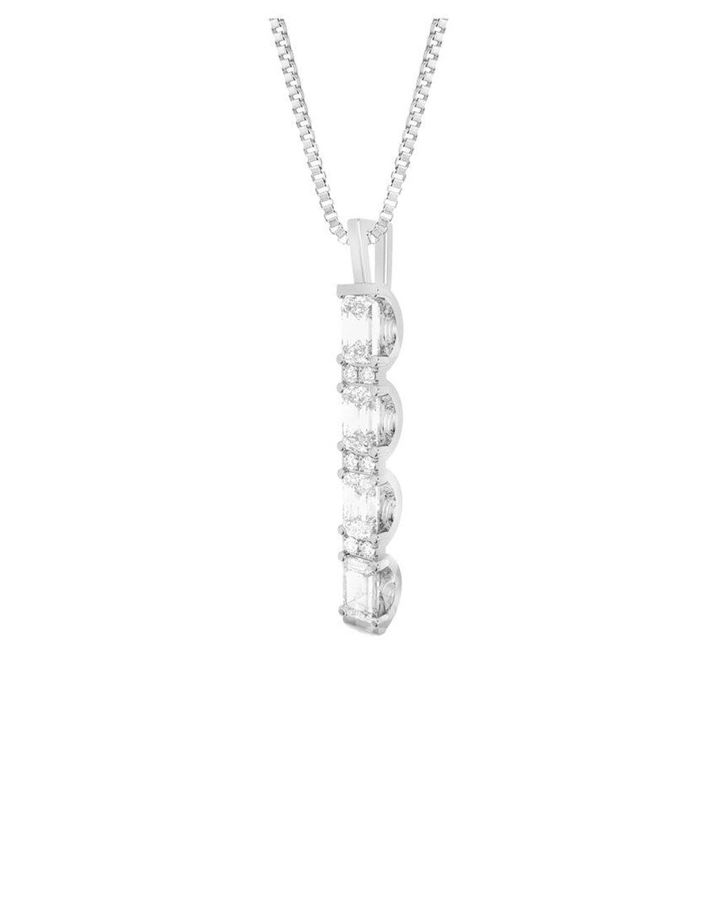 Amairah White 14K 4.00 Ct. Tw. Lab-Grown Diamond Pendant Necklace