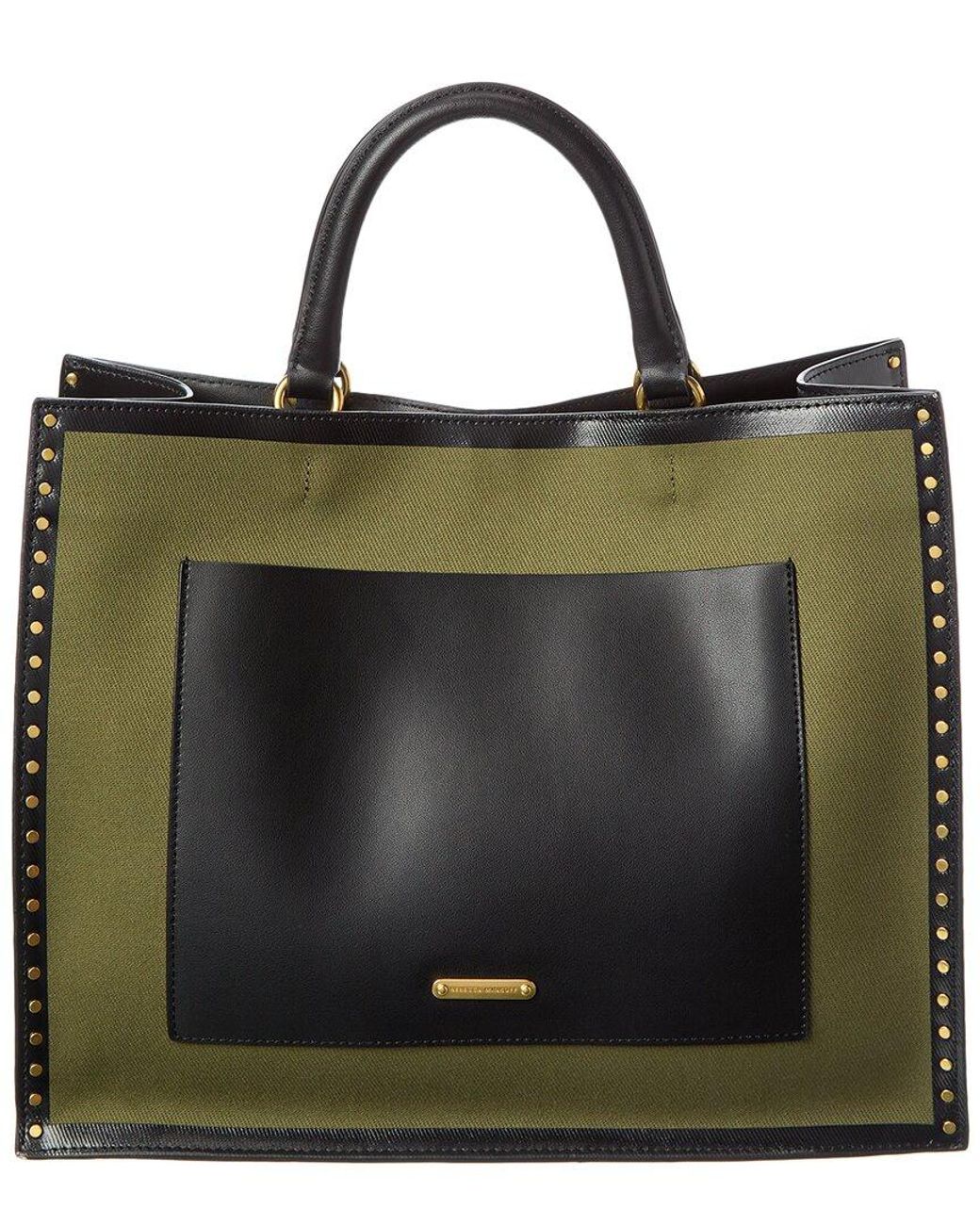 Rebecca Minkoff Darren Surplus Canvas Leather Tote in Green