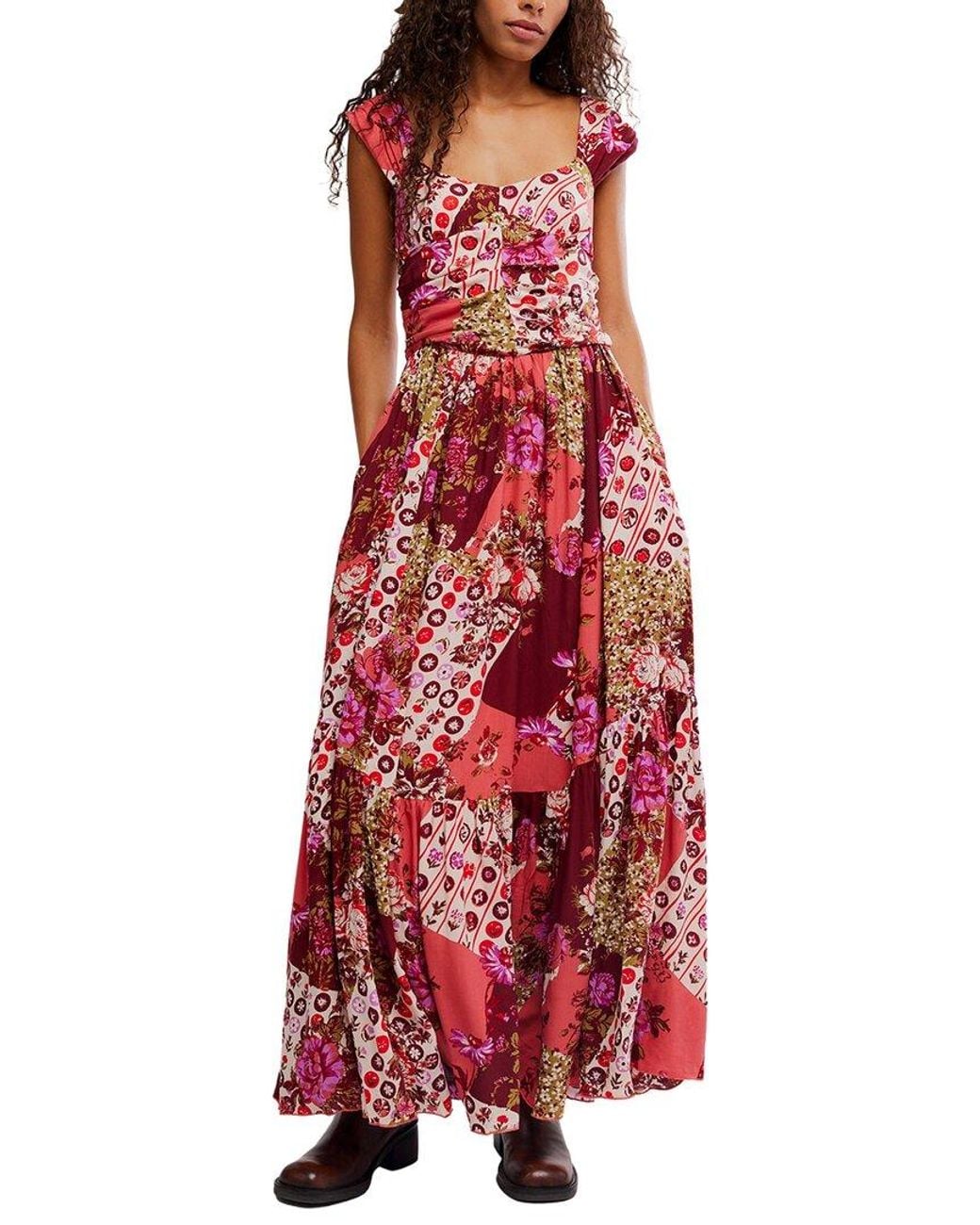 Free People Red Sasha Maxi Dress