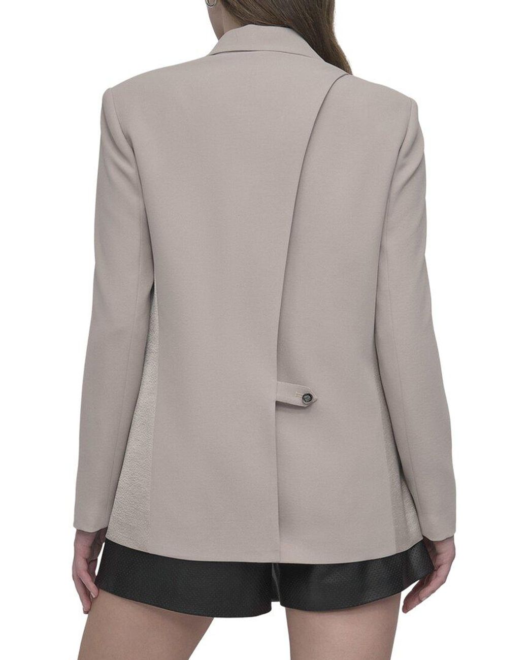 DKNY Gray Open Back Blazer