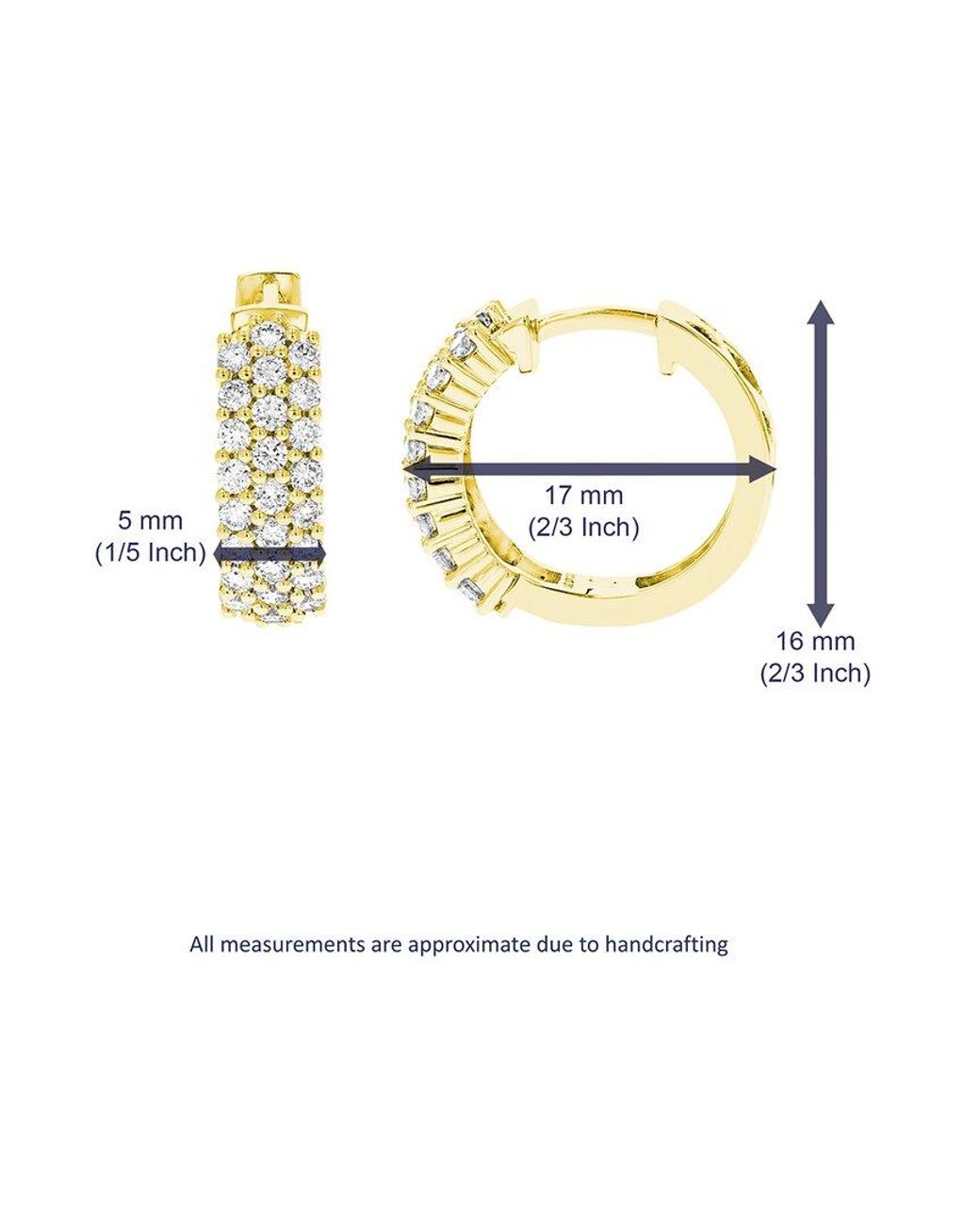Amairah Metallic 1.00 Ct. Tw. Lab-Grown Diamond Hoop Earrings