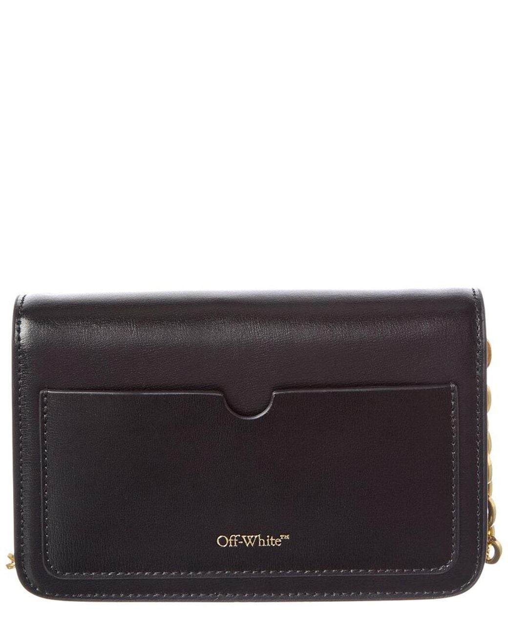 Off-White c/o Virgil Abloh Black Leather Wallet On A Chain