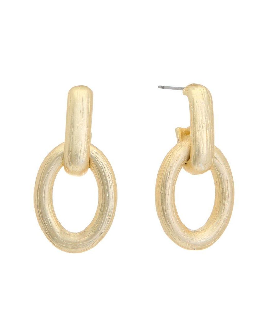 Juvell Metallic 18k Plated Drop Link Earrings
