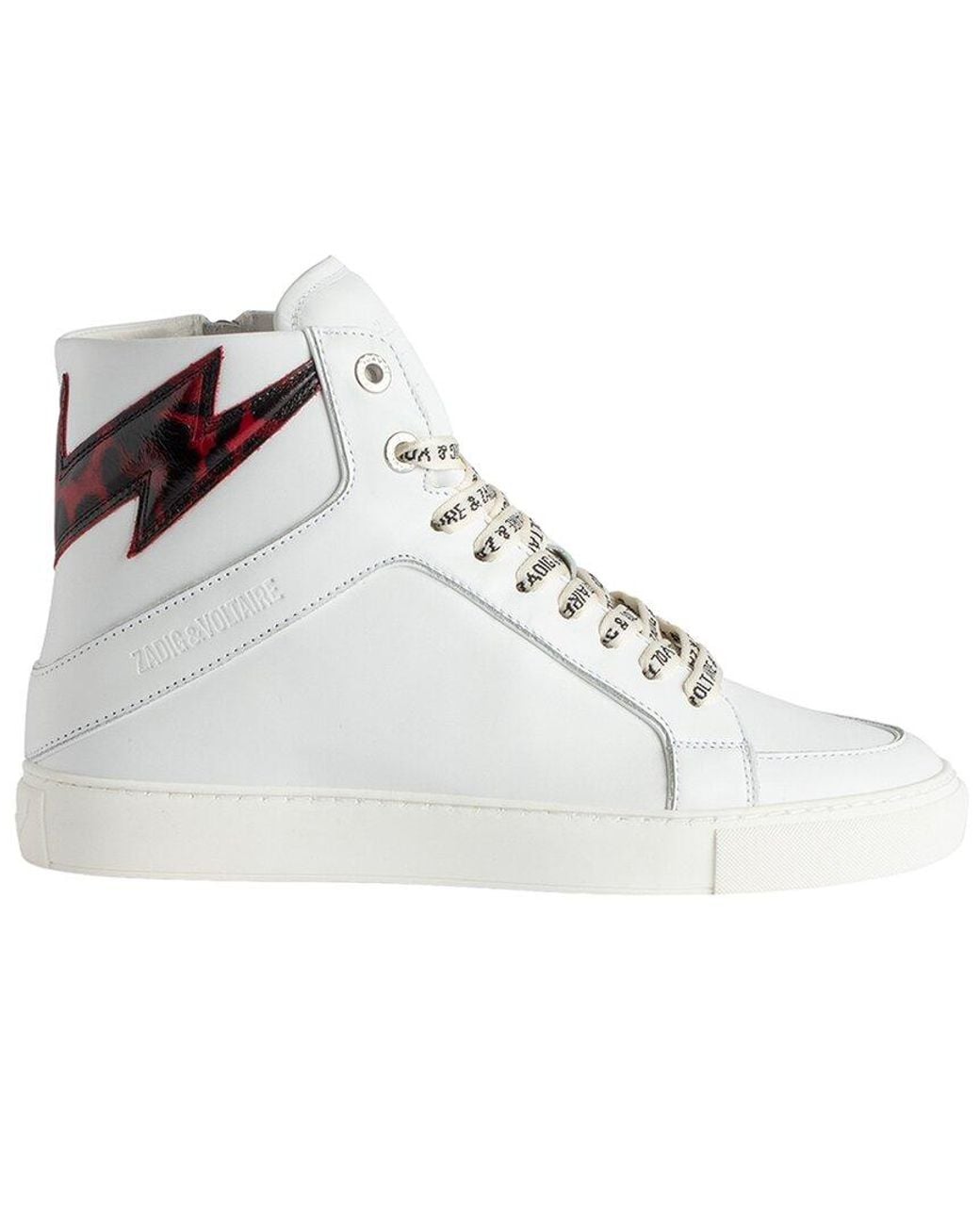 Zadig & Voltaire Natural High Flash Smooth Leather Sneaker