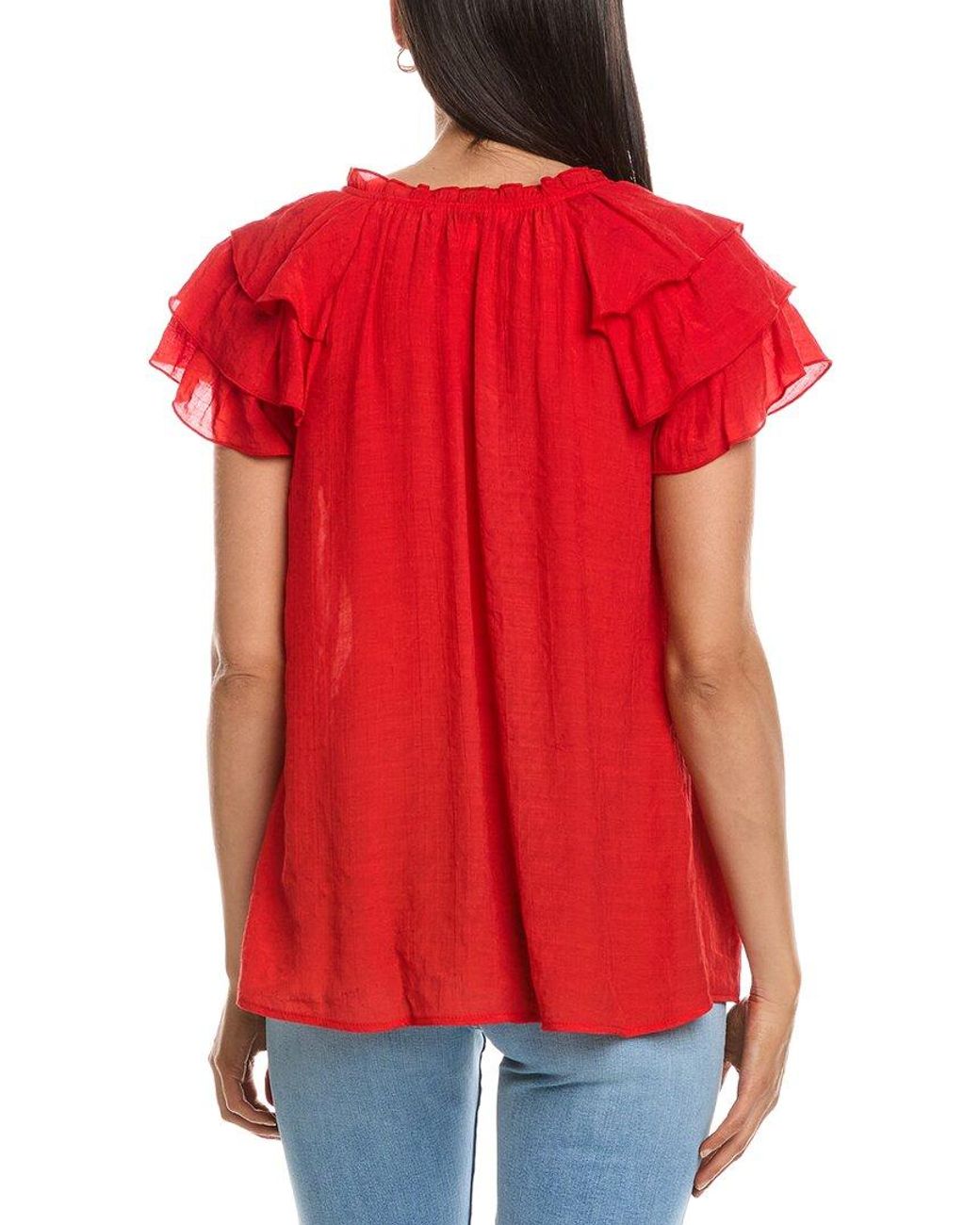 Nanette Lepore Tiered Sleeve Blouse
