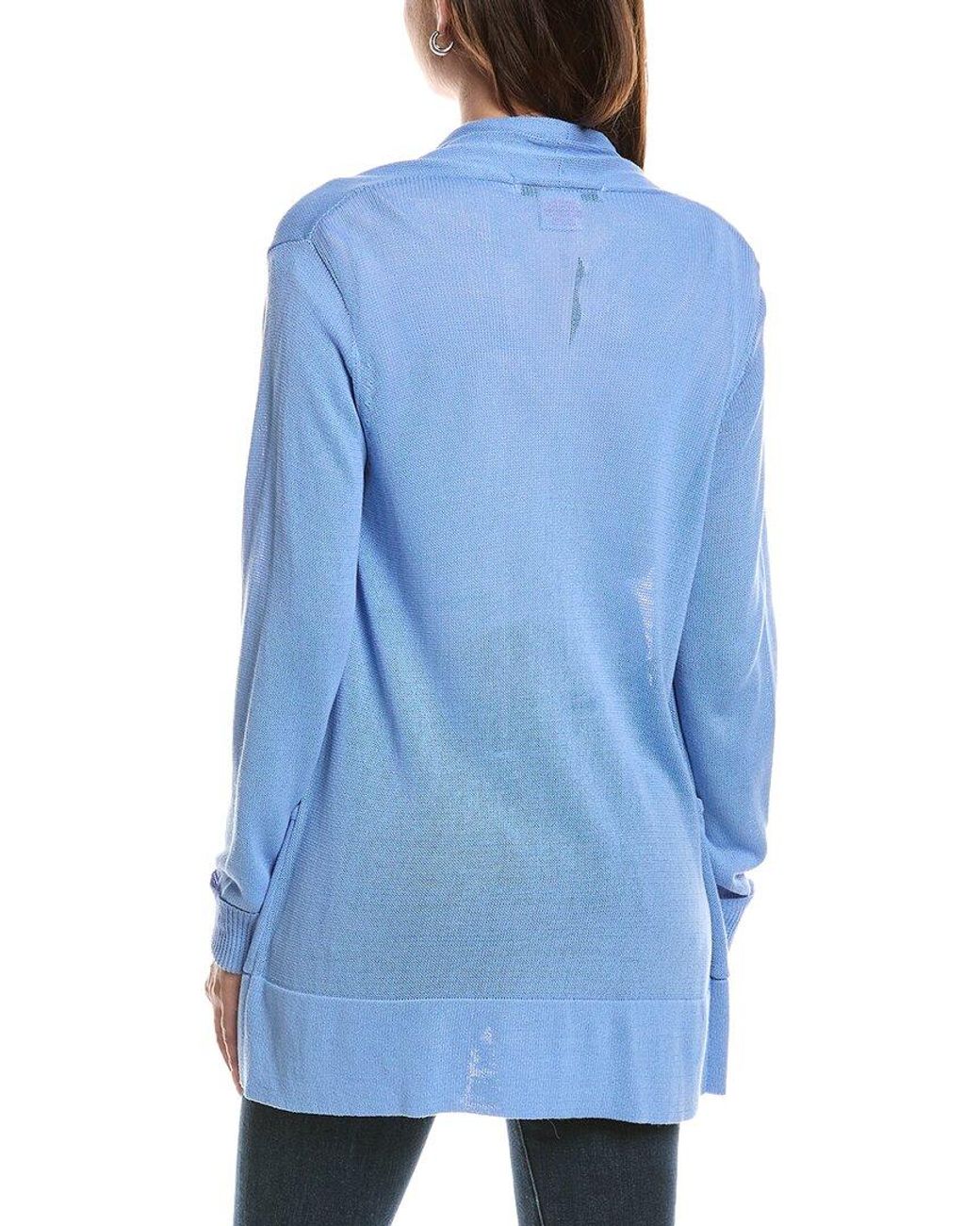 Gretchen Scott Blue Open Cardigan Sweater