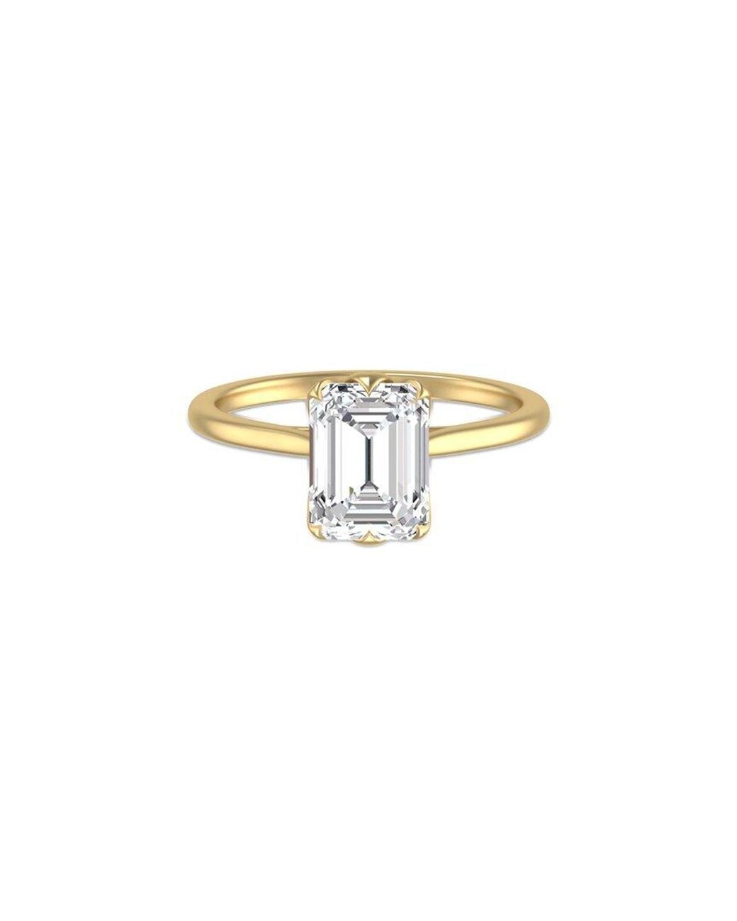 Lab Grown Diamonds White 14K 2.00 Ct. Tw. Lab-Grown Diamond Classic Lotus Ring