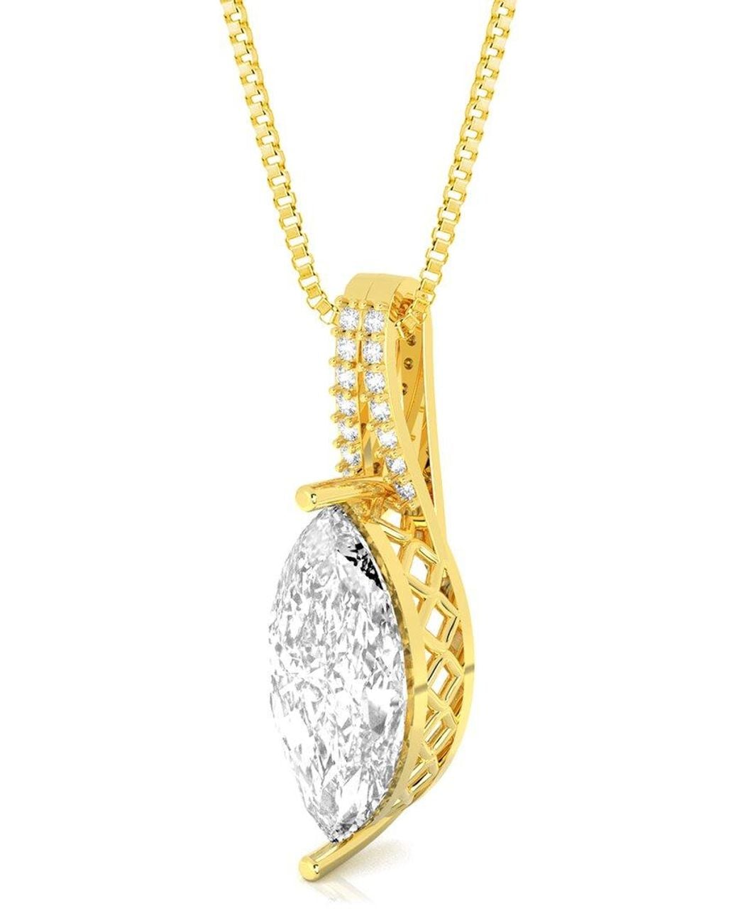 Amairah Metallic 14K 5.00 Ct. Tw. Lab-Grown Diamond Pendant Necklace