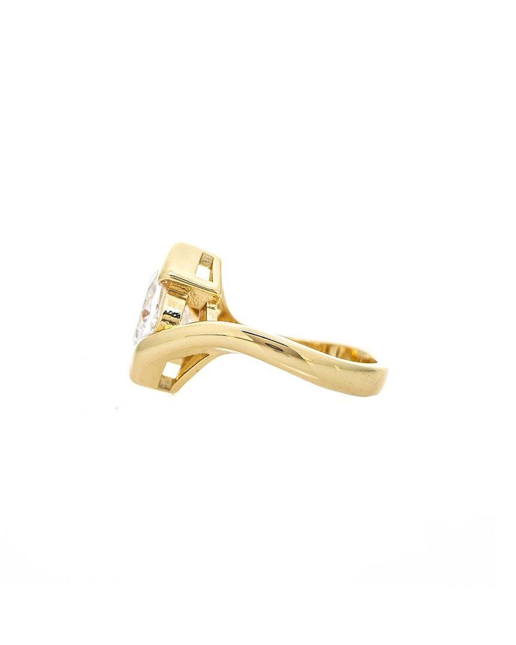 Rivka Friedman Metallic 18K Plated Cz Stackable Ring