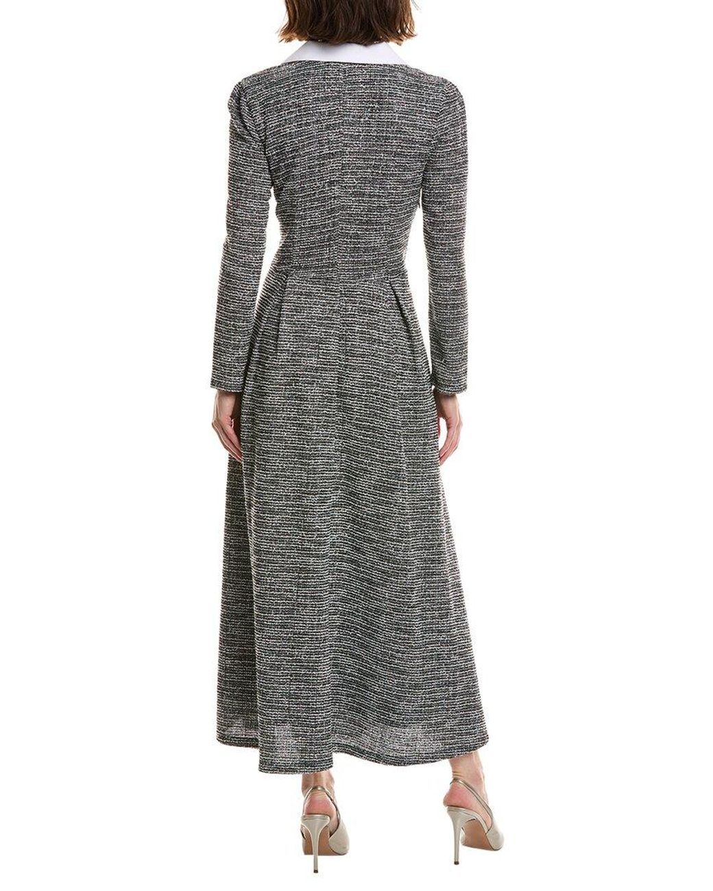 Pascale La Mode Gray Long Sleeve Maxi Shirtdress