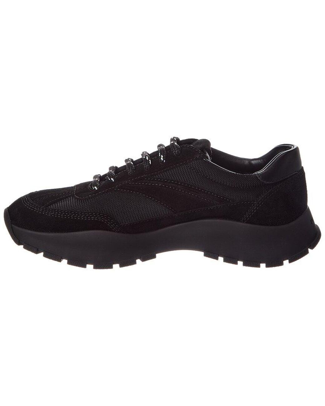 Prada Black Mesh & Suede Sneaker