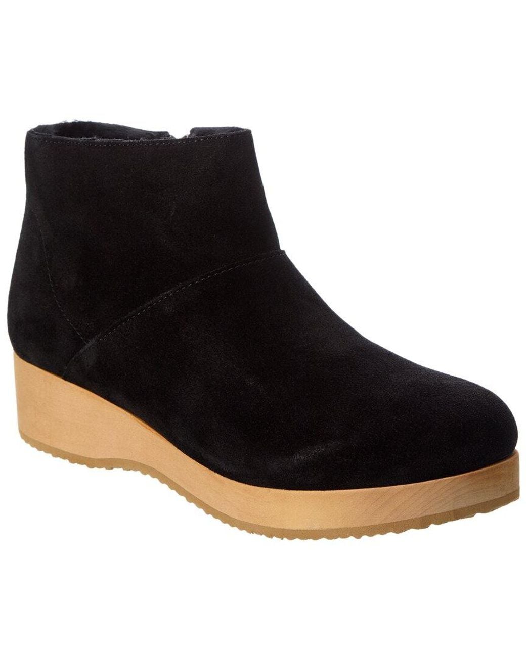 Eileen Fisher Black Warm Suede Boot