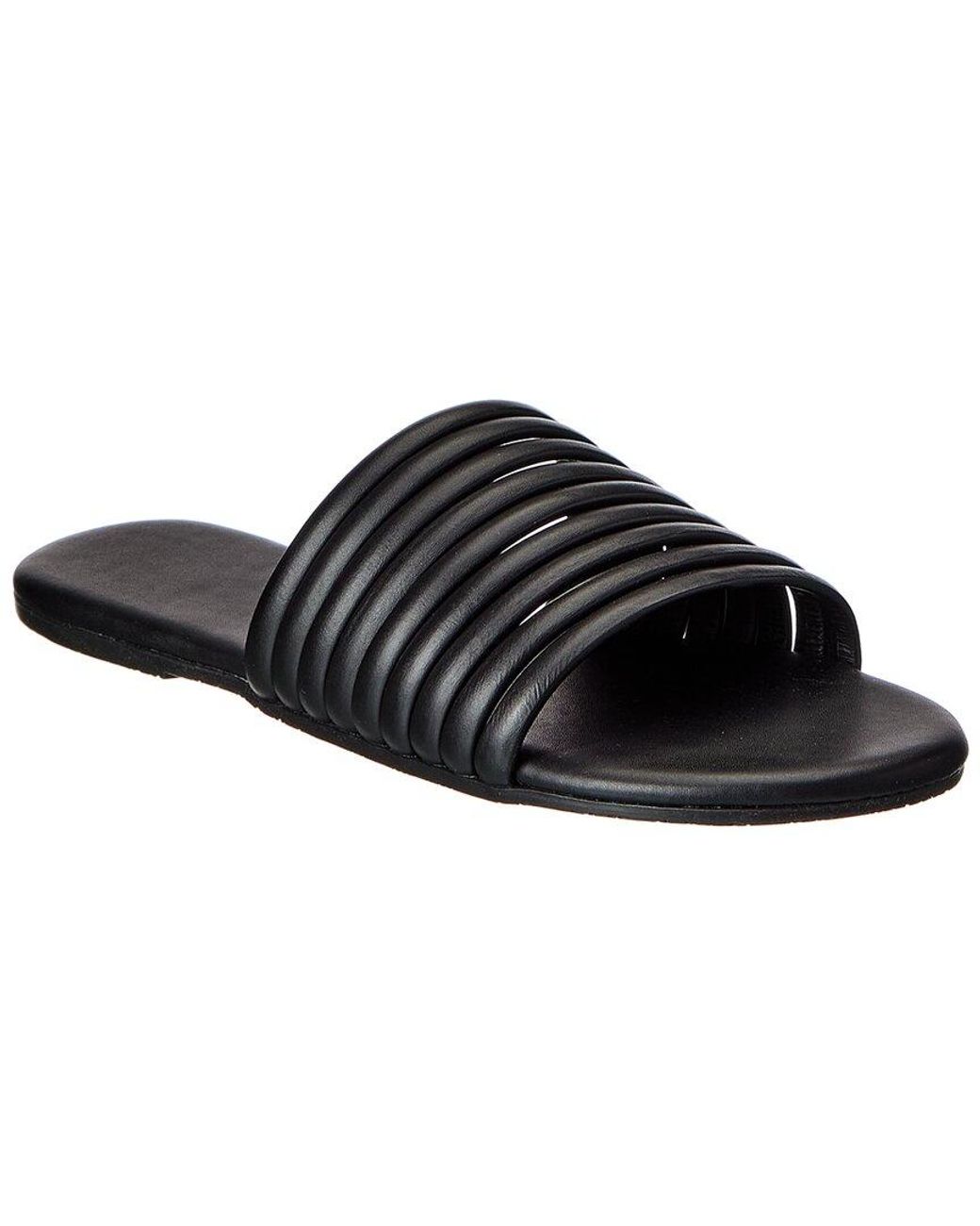 TKEES Black Caro Leather Sandal
