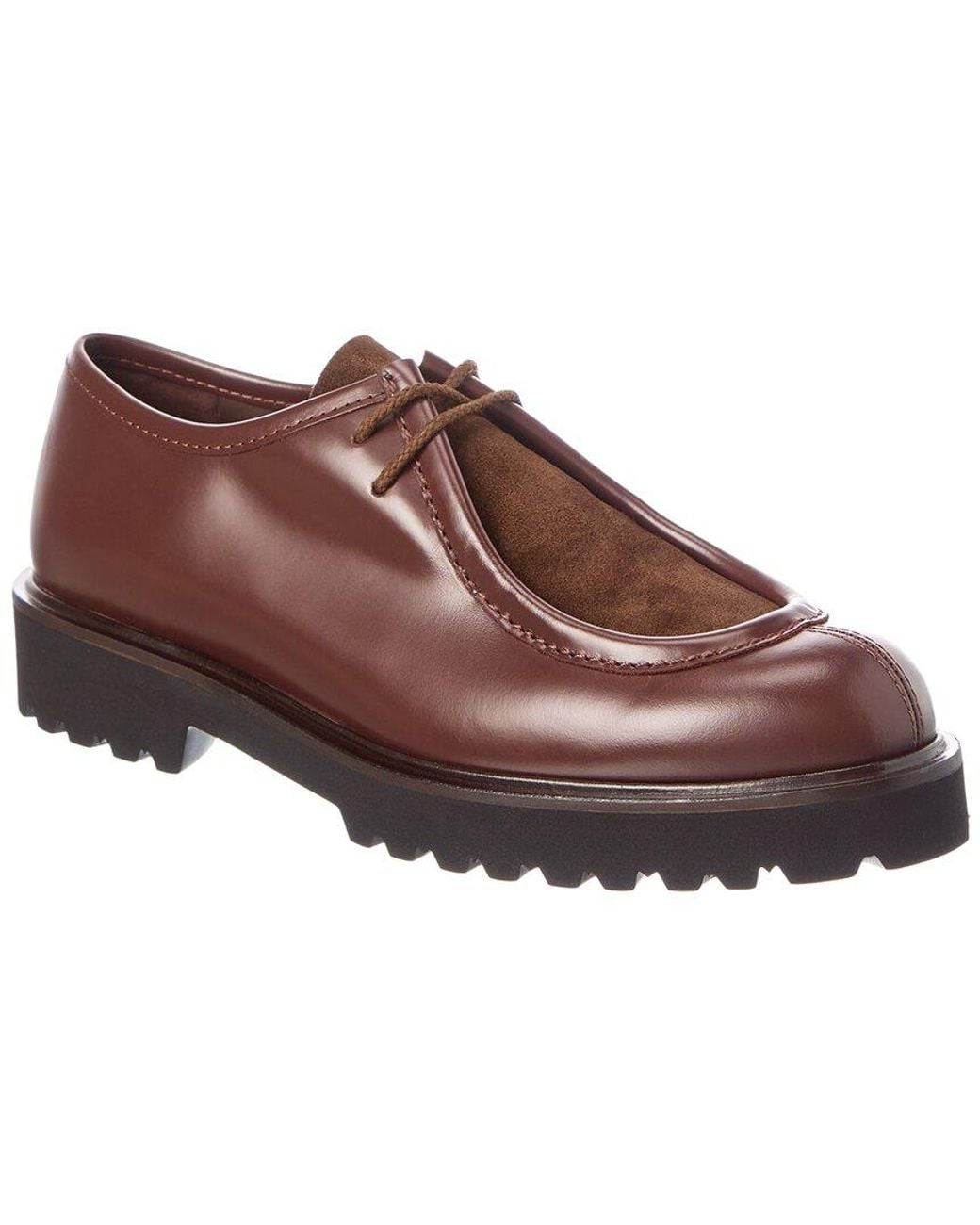 Max Mara Brown Leather & Suede Loafer