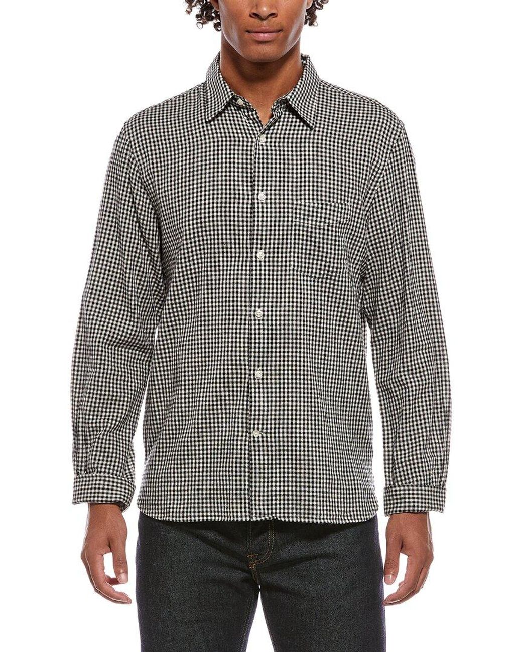Officine Generale Gray Officine Generale Benoit Linen-Blend Shirt for men